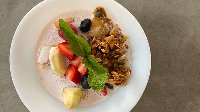 Plato de brunch ecológico en Meridional