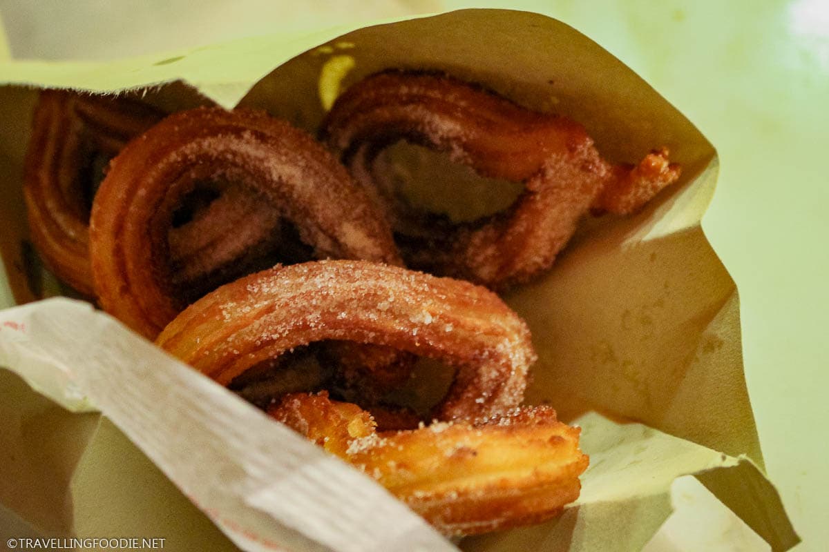 Churros recién hechos en Xurrería San Román