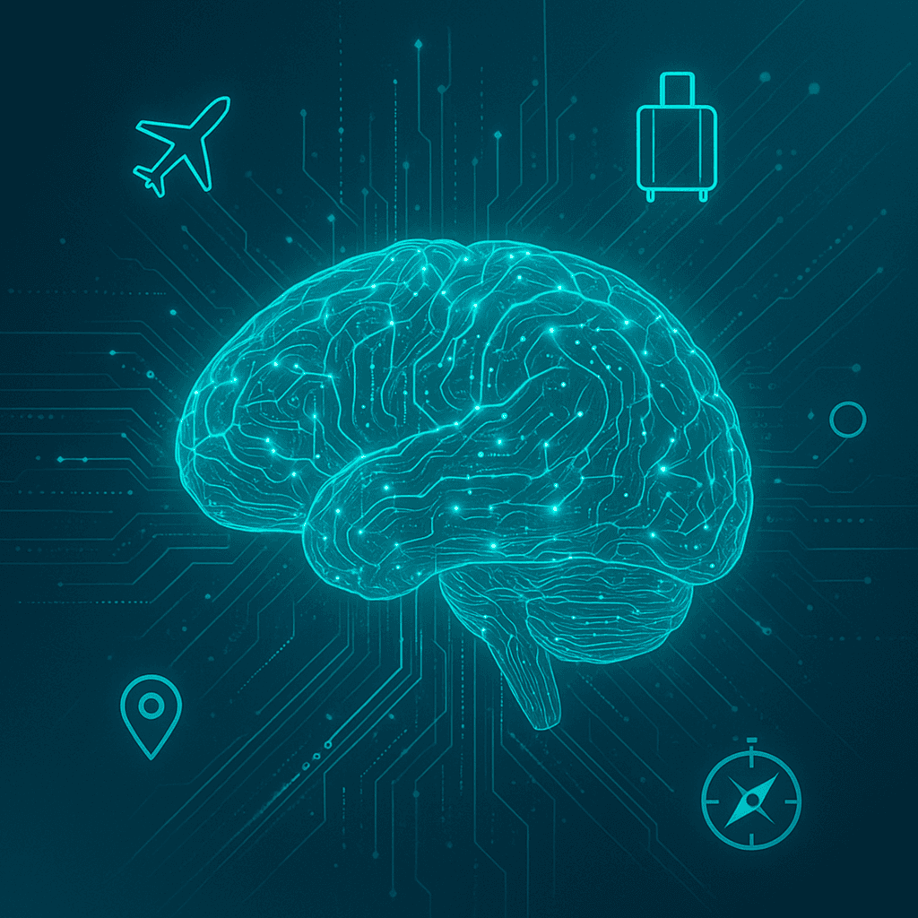 Ilustración de cerebro digital con conexiones neurales y datos