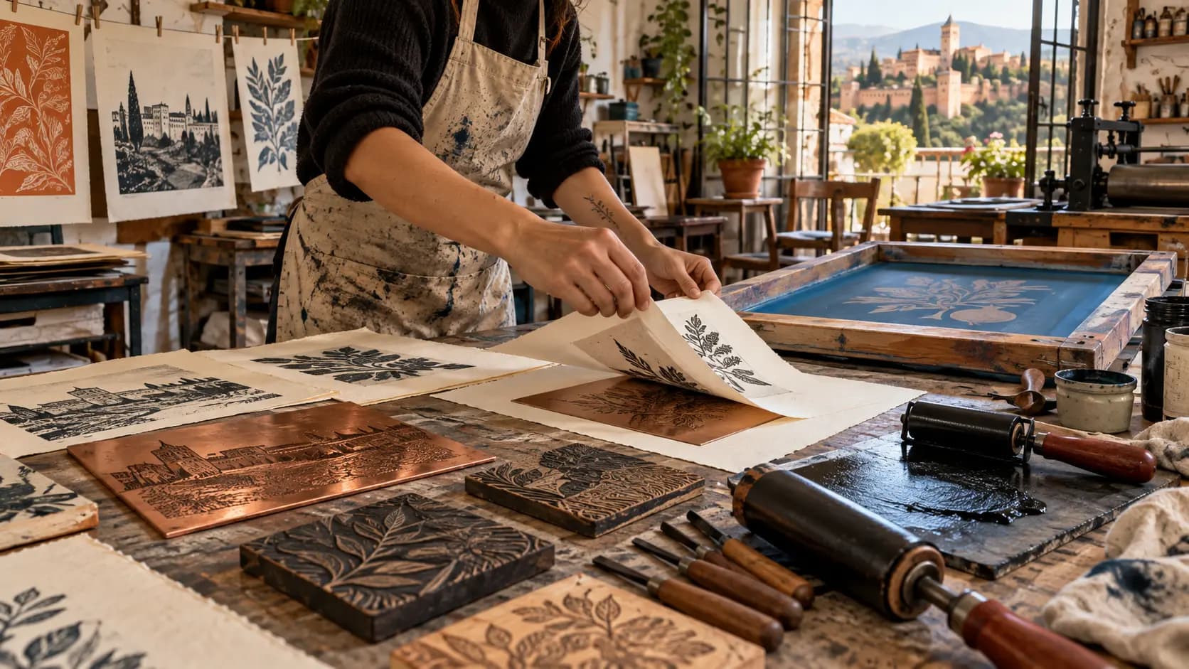 Cinco talleres de grabado y serigrafía para crear en Granada