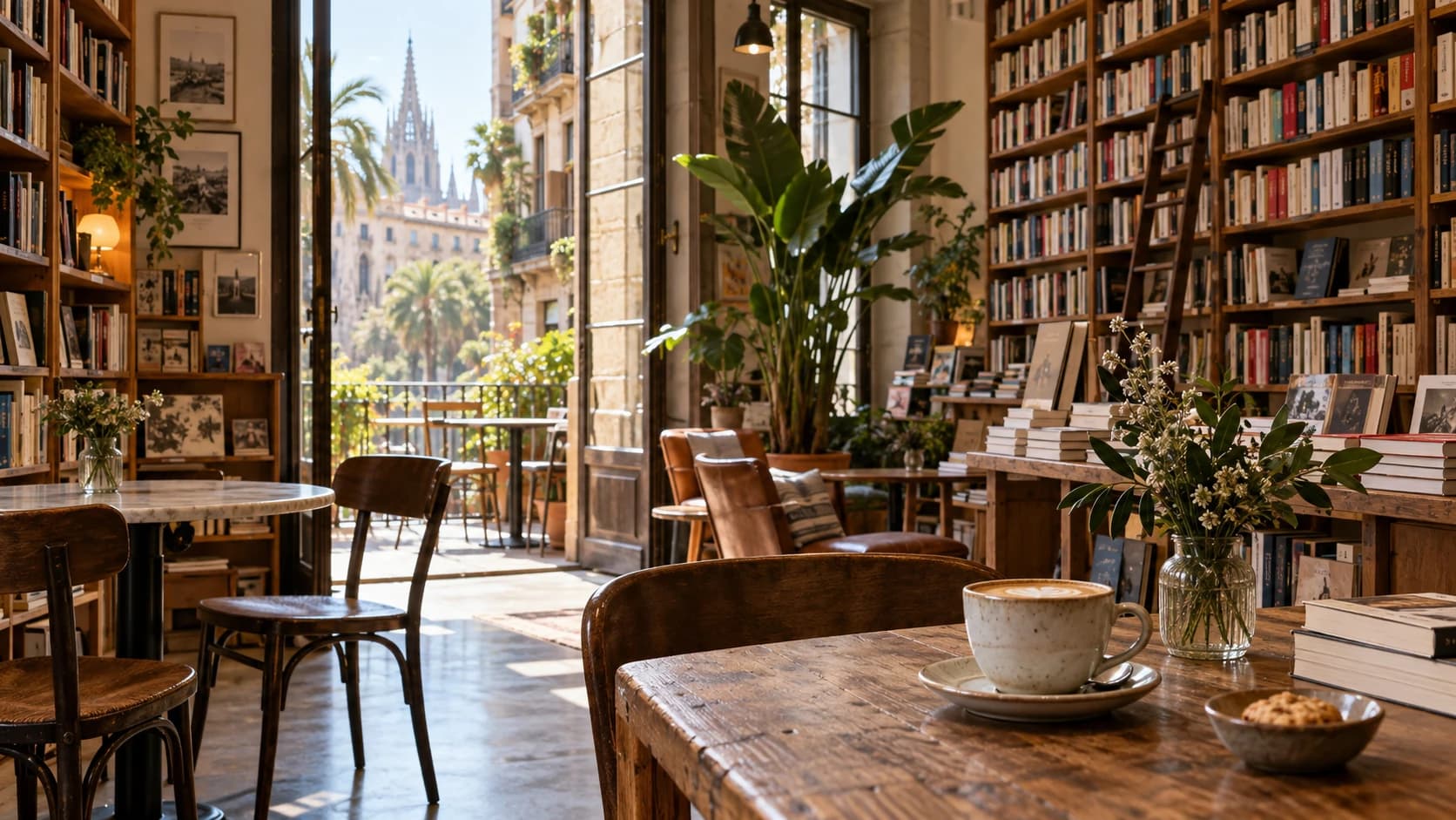 Cinco librerías con café de Barcelona para perderse entre libros y desconectar