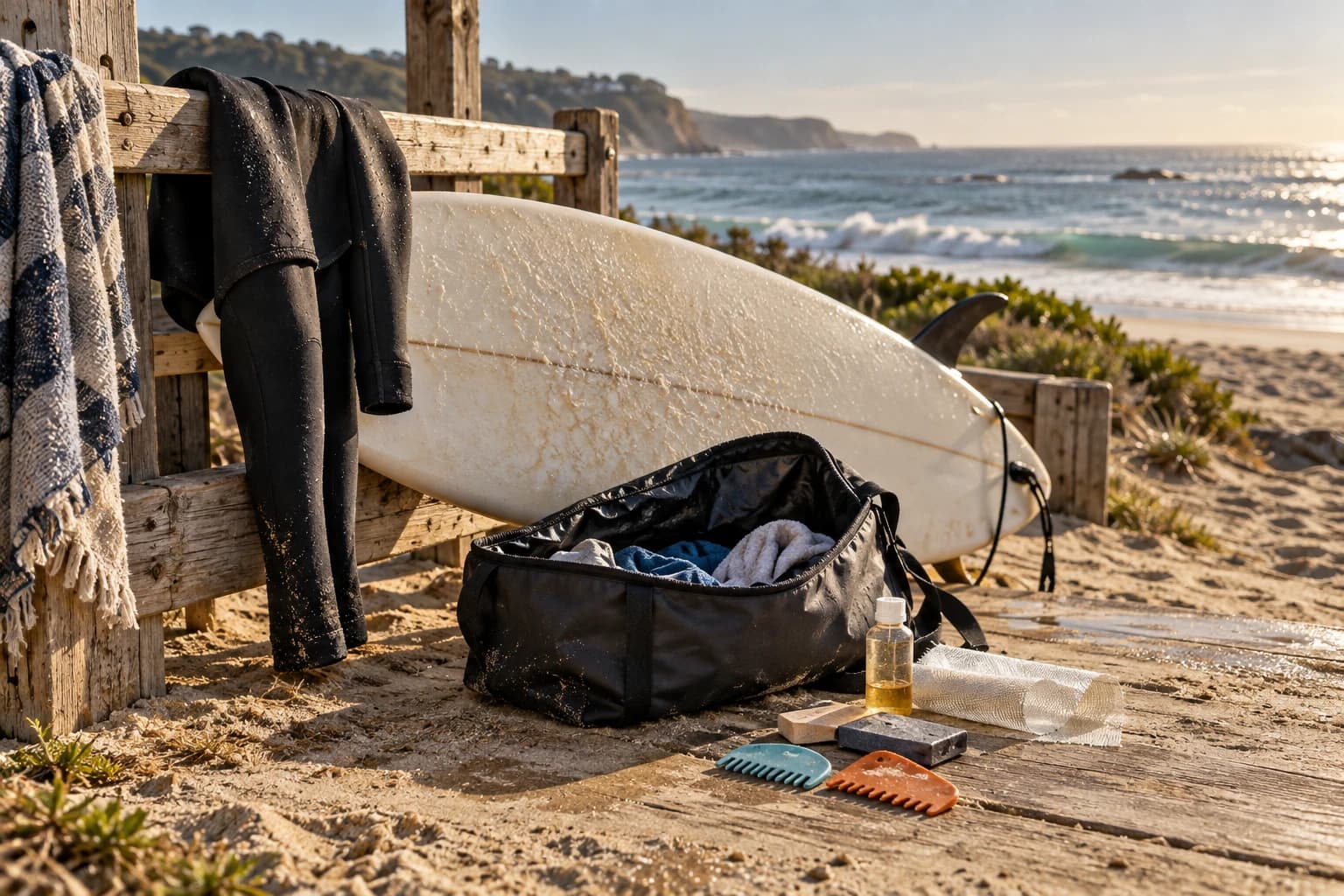 5 accesorios para cuidar la tabla y cambiarte después de surfear