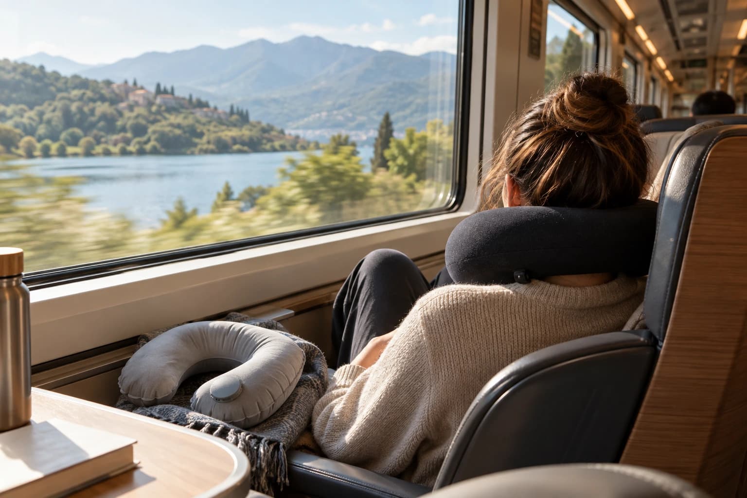 5 almohadas cervicales para descansar mejor en viajes largos en tren