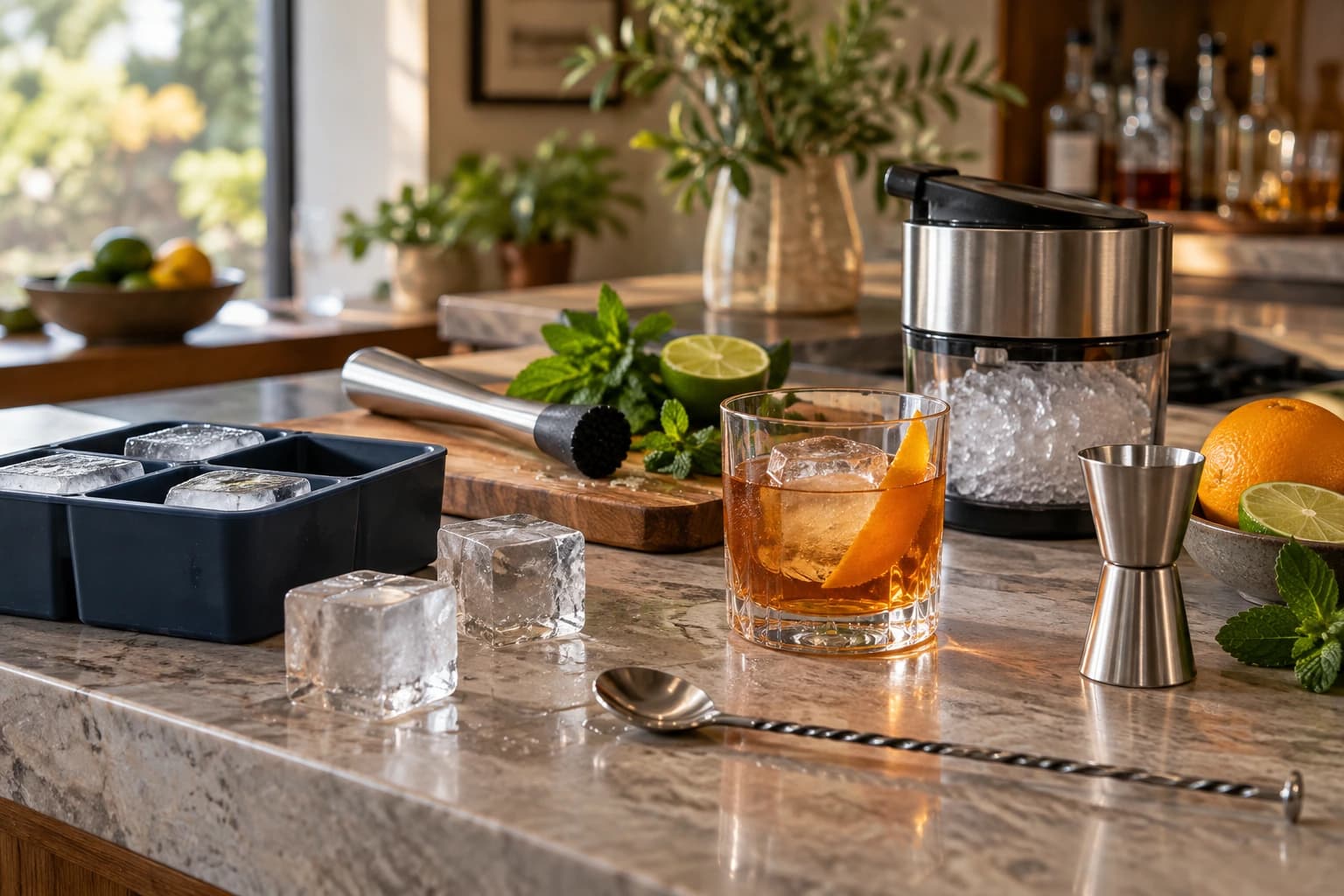 5 herramientas para preparar cócteles con buen hielo en casa