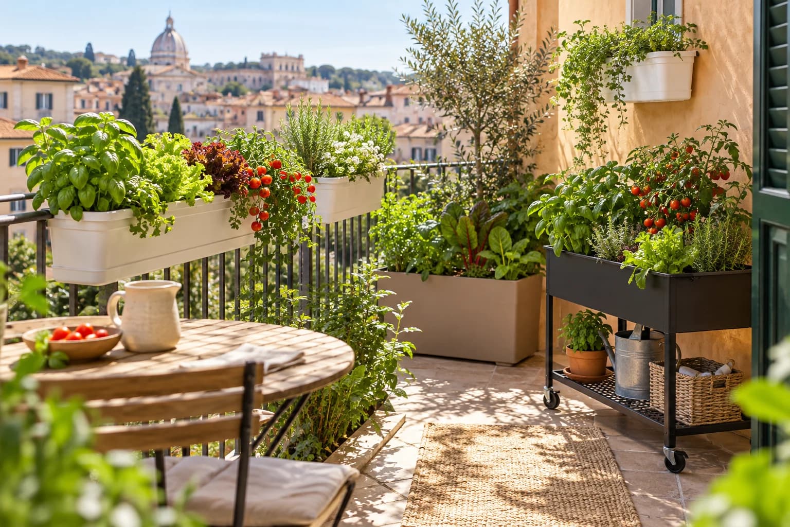 5 jardineras para montar un huerto comestible en un balcón pequeño