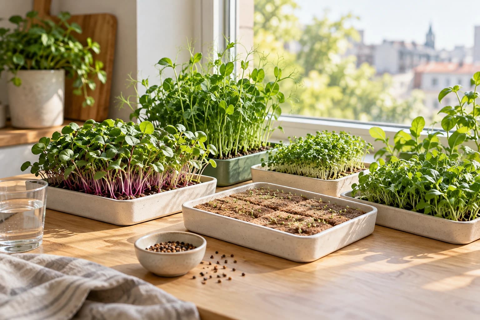 5 productos para cultivar microbrotes en casa con poco espacio