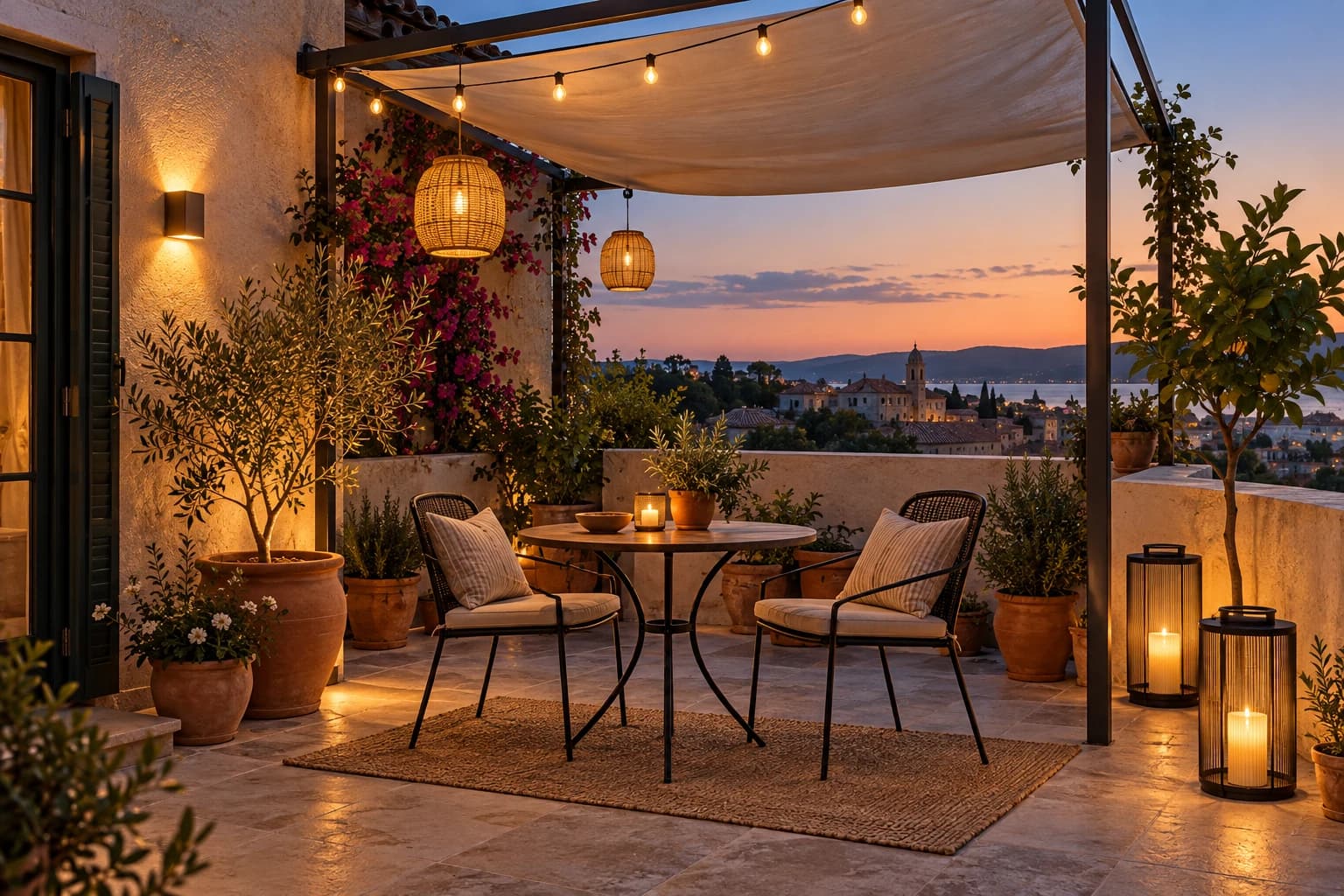 5 productos para iluminar y dar sombra a una terraza pequeña