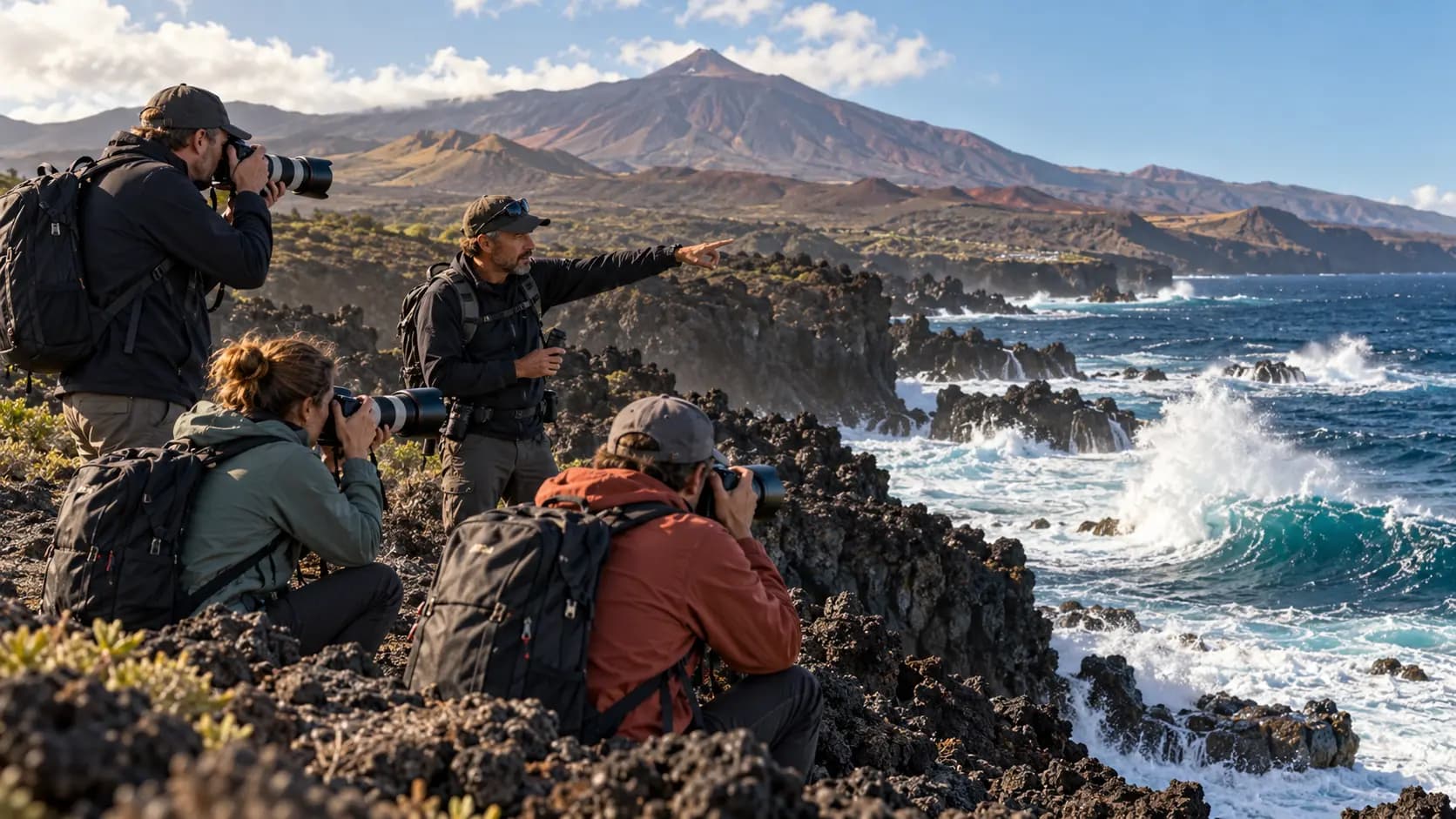Cinco talleres de Tenerife para aprender a fotografiar surf y paisaje volcánico