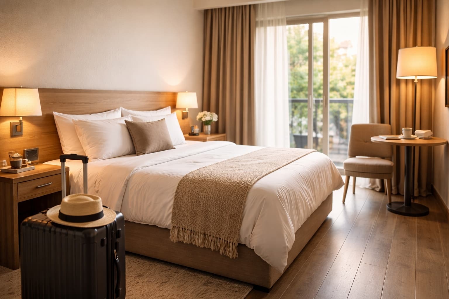 Habitación de hotel sencilla para escapada