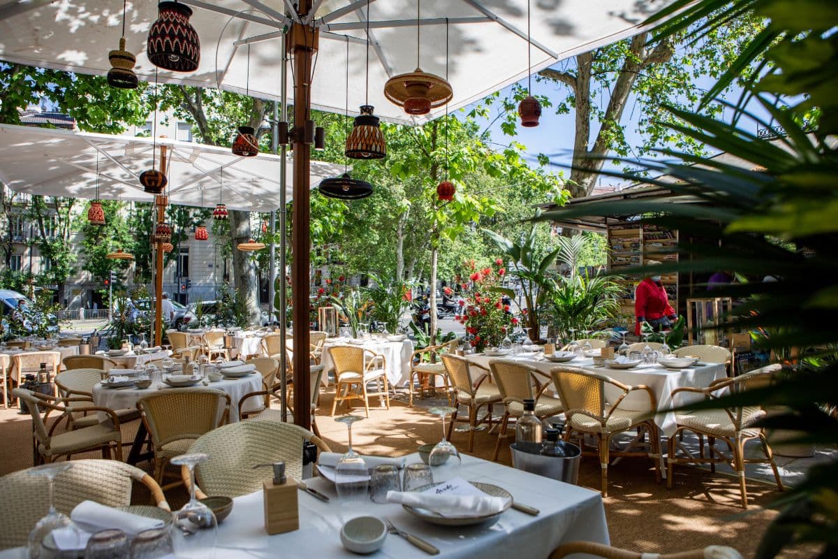 Terraza de La Madrila cerca del Retiro