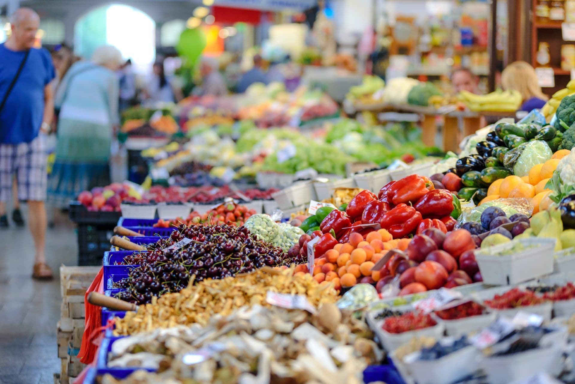 Puesto de verduras ecológicas