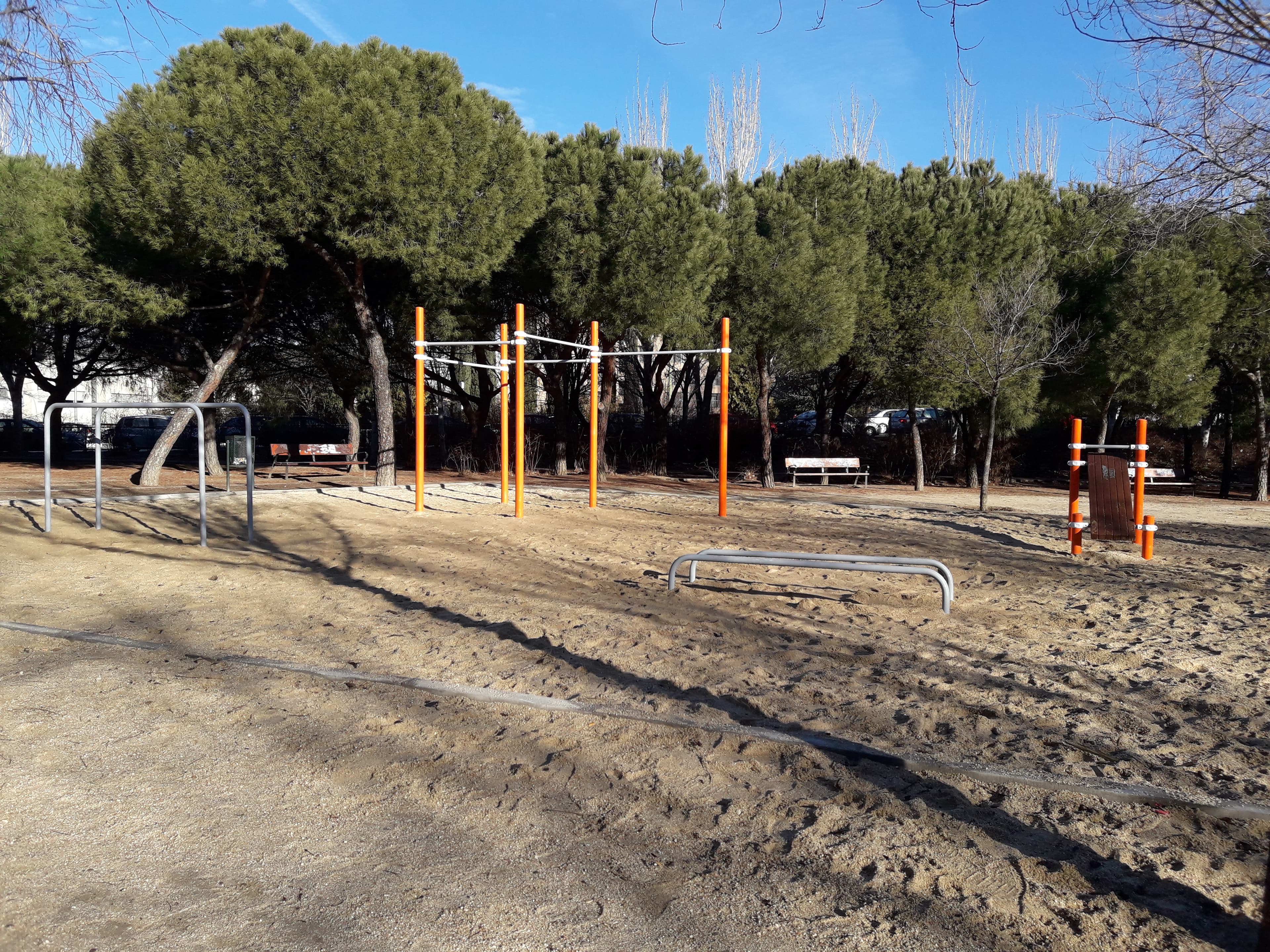 Zona de calistenia en Parque Juan Carlos I