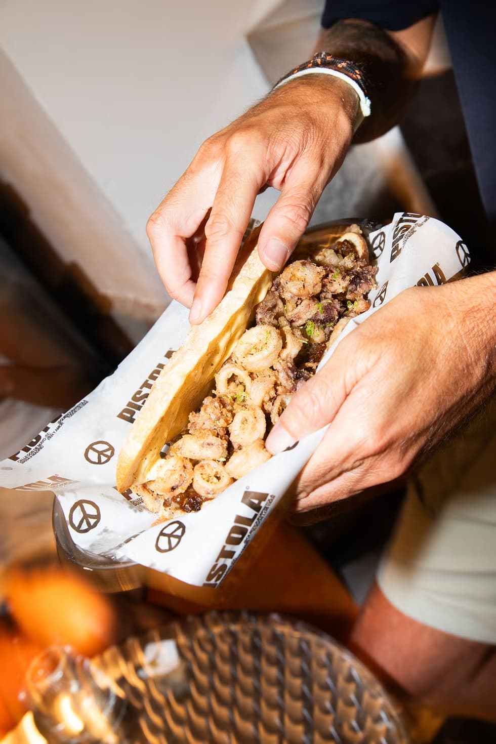 Bocadillo gourmet en Pistola Malasaña