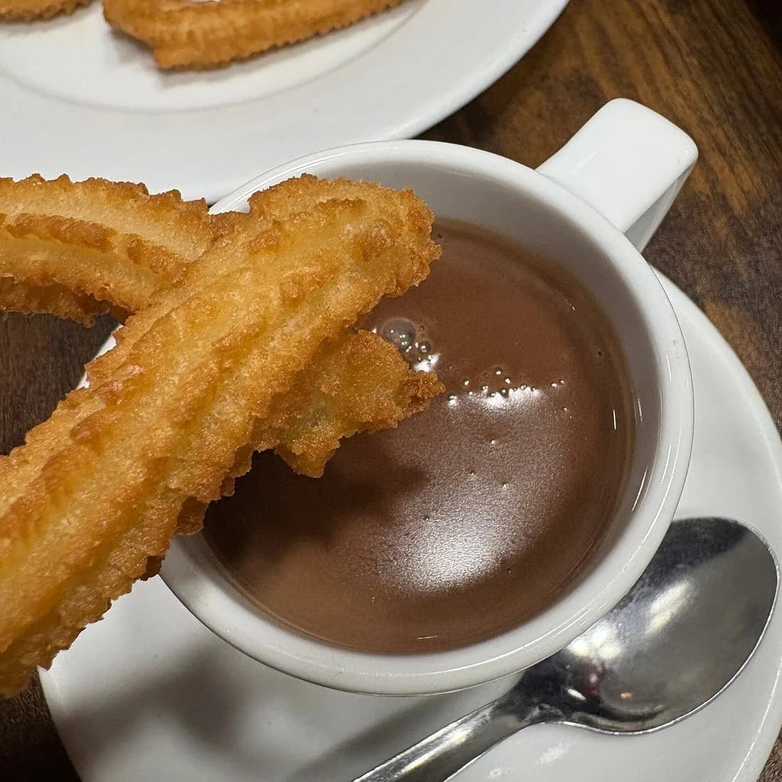 Churros con chocolate en Casa Vizcaíno