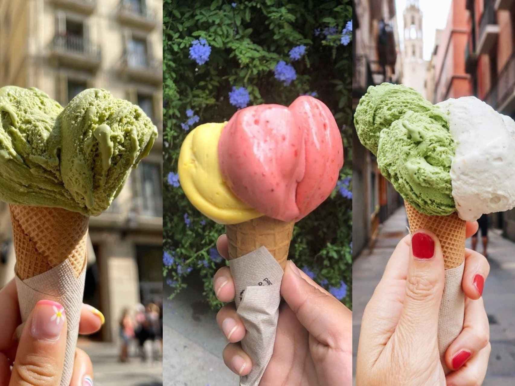 Helado de pistacho en Delacrem
