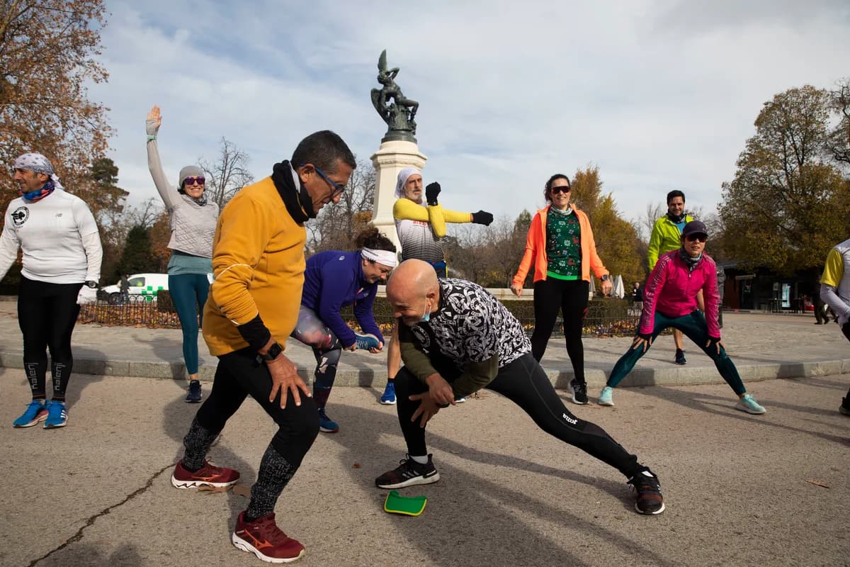 Runners en el Parque del Retiro
