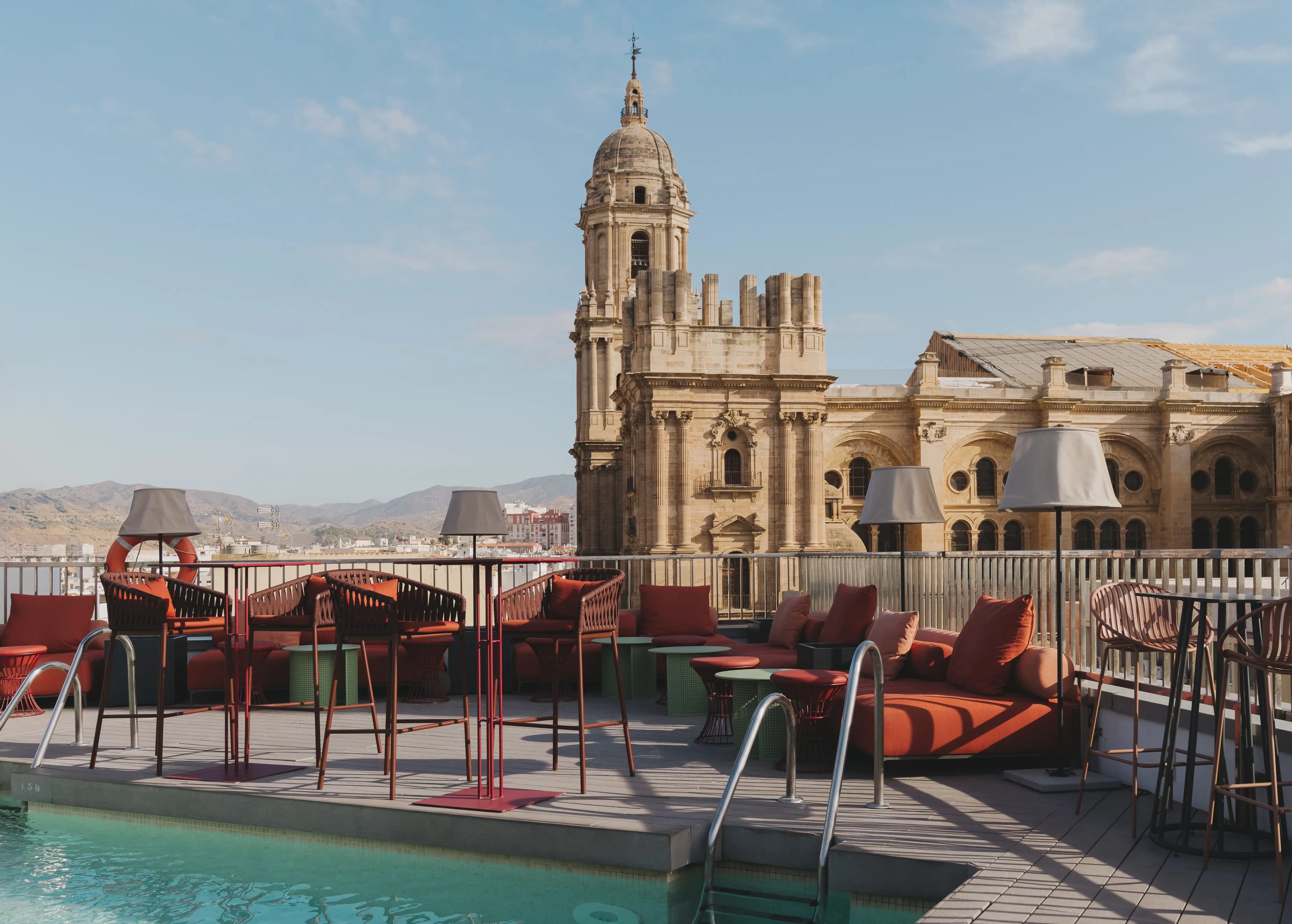 Rooftop Hotel Molina Lario Catedral Málaga vistas