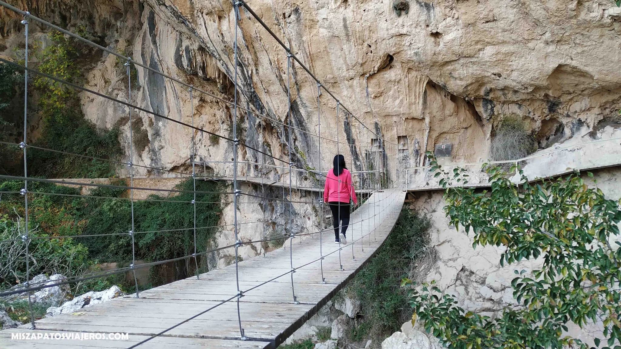 Ruta del Gollizno Moclín puente colgante Granada
