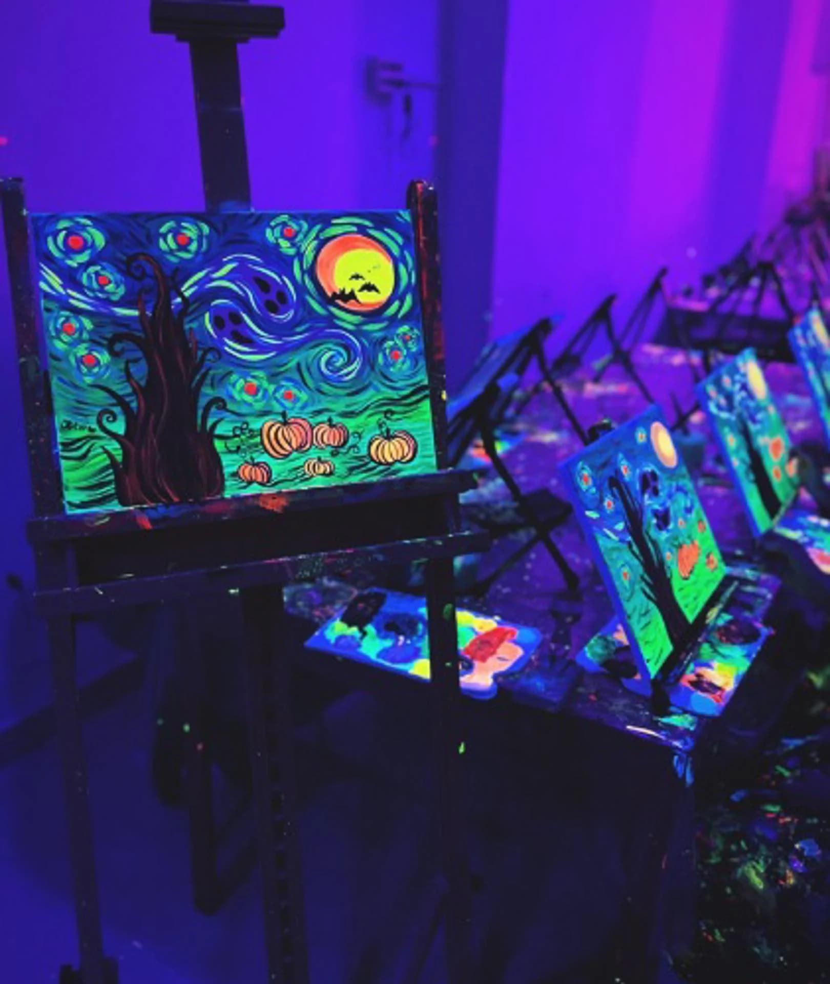 Pintura y vino en Wine Gogh