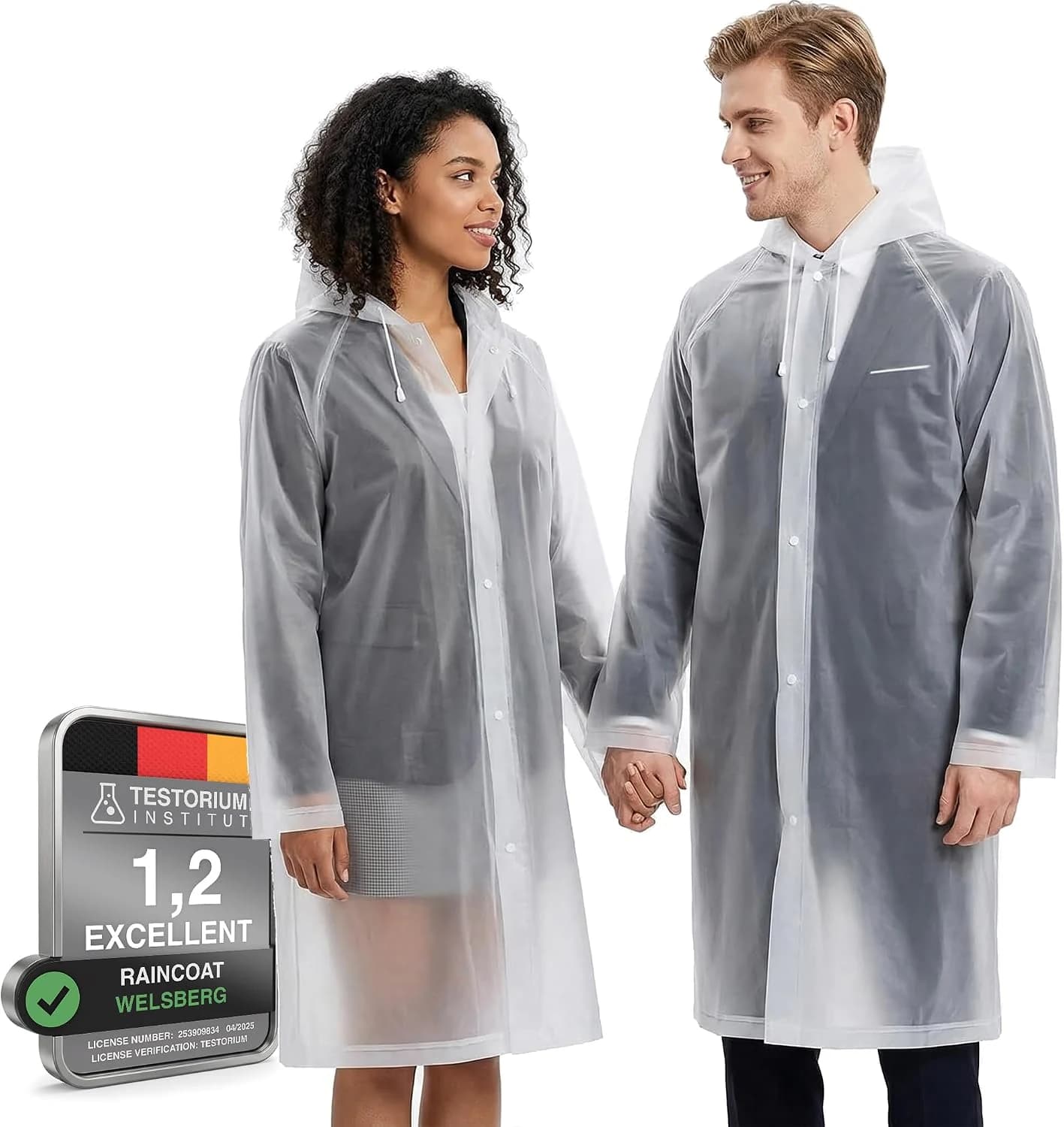 1 Pieza Poncho de Lluvia Impermeable con Capucha y Mangas, Reutilizable, Chubasqueros Impermeable para Hombre y Mujer, Ropa de Agua para Viajes y Exteriores, Talla Única