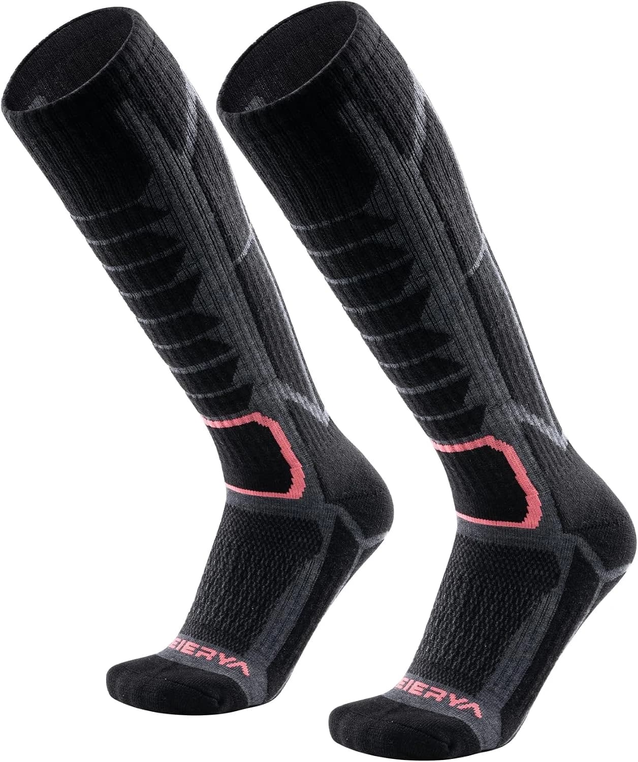 2/3 pares de calcetines de esquí Lana Merina, calcetines térmicos acolchados hasta la rodilla para esquiar, snowboard, deportes de invierno al aire libre