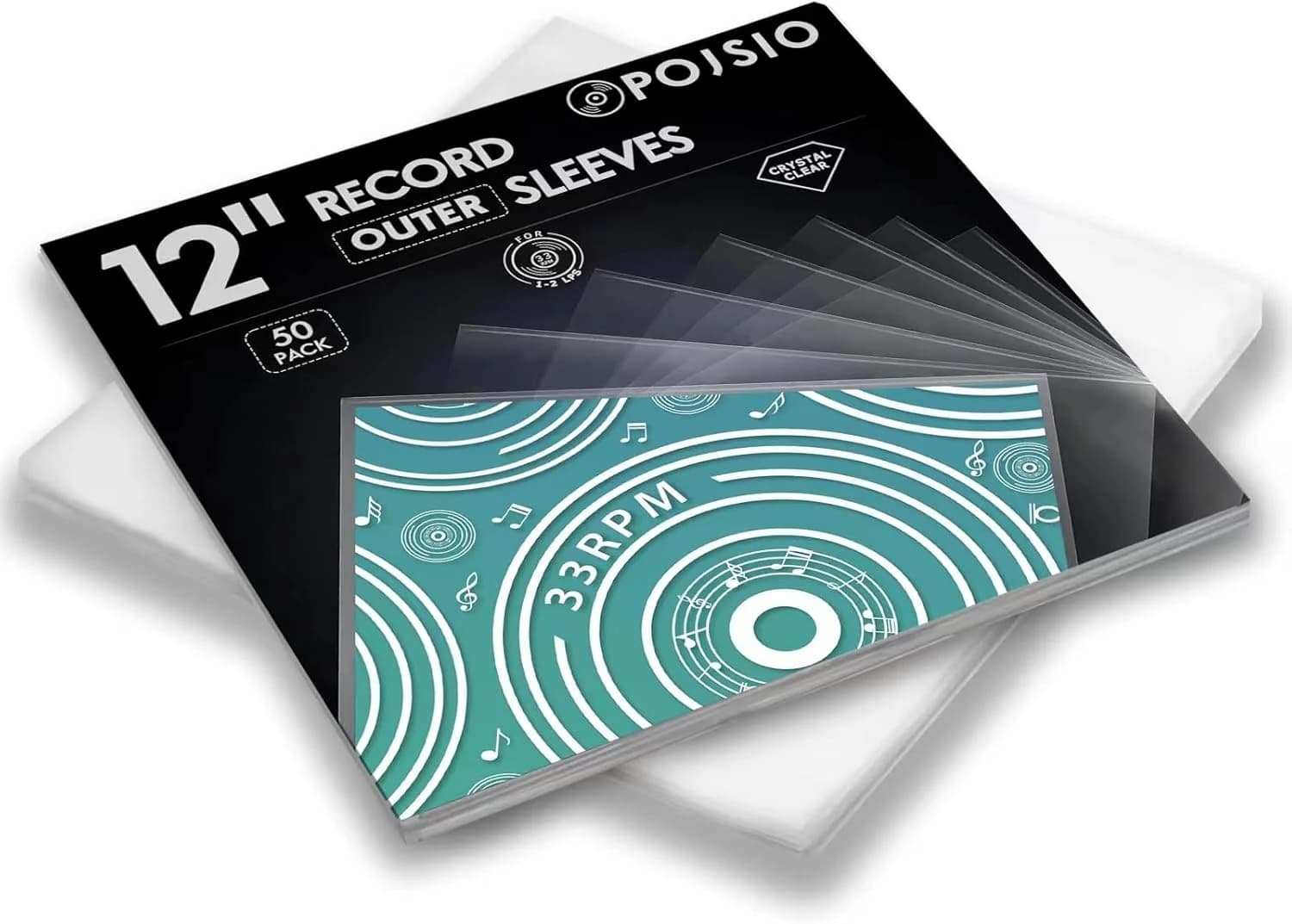50 x Fundas Vinilos LP Exteriores 12 Pulgadas,Funda Vinilos Discos