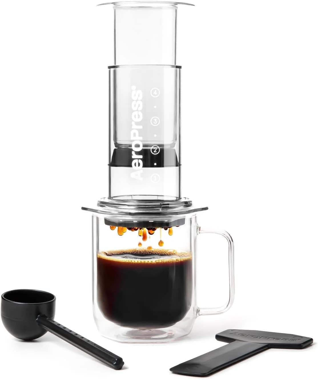 AeroPress Clear Prensa de Café — Método 3 en 1 Portátil