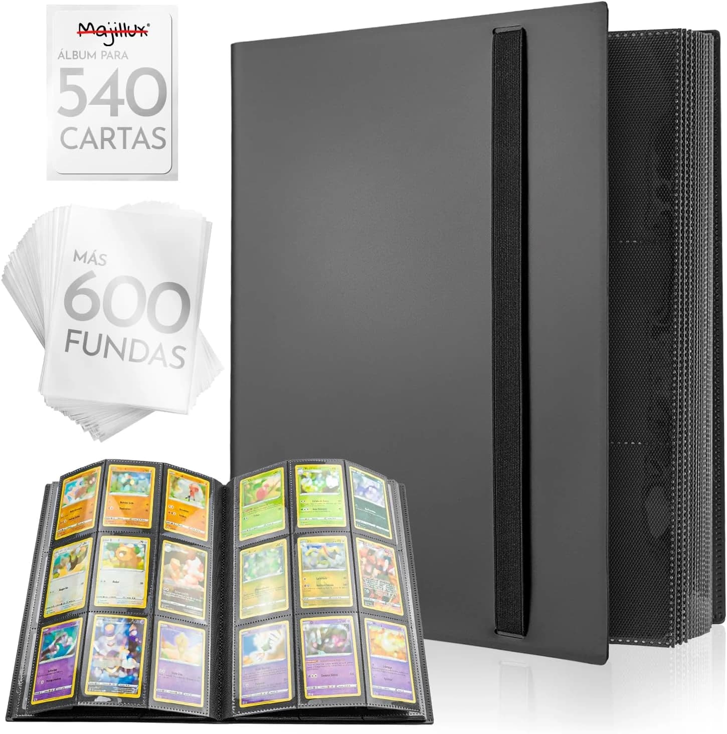 Álbum para Cartas con 540 Bolsillos, 600 Fundas y Carga Lateral