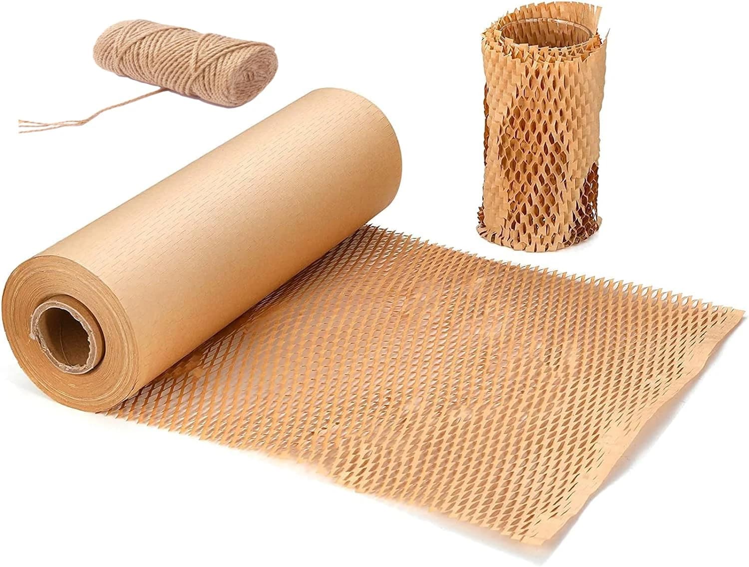 Amortiguación de nido de abeja protector Papel Kraft Rollo ,papel embalaje mudanza Para Envolver Productos Frágiles En Transportes y Mudanzas(30cm*50m)