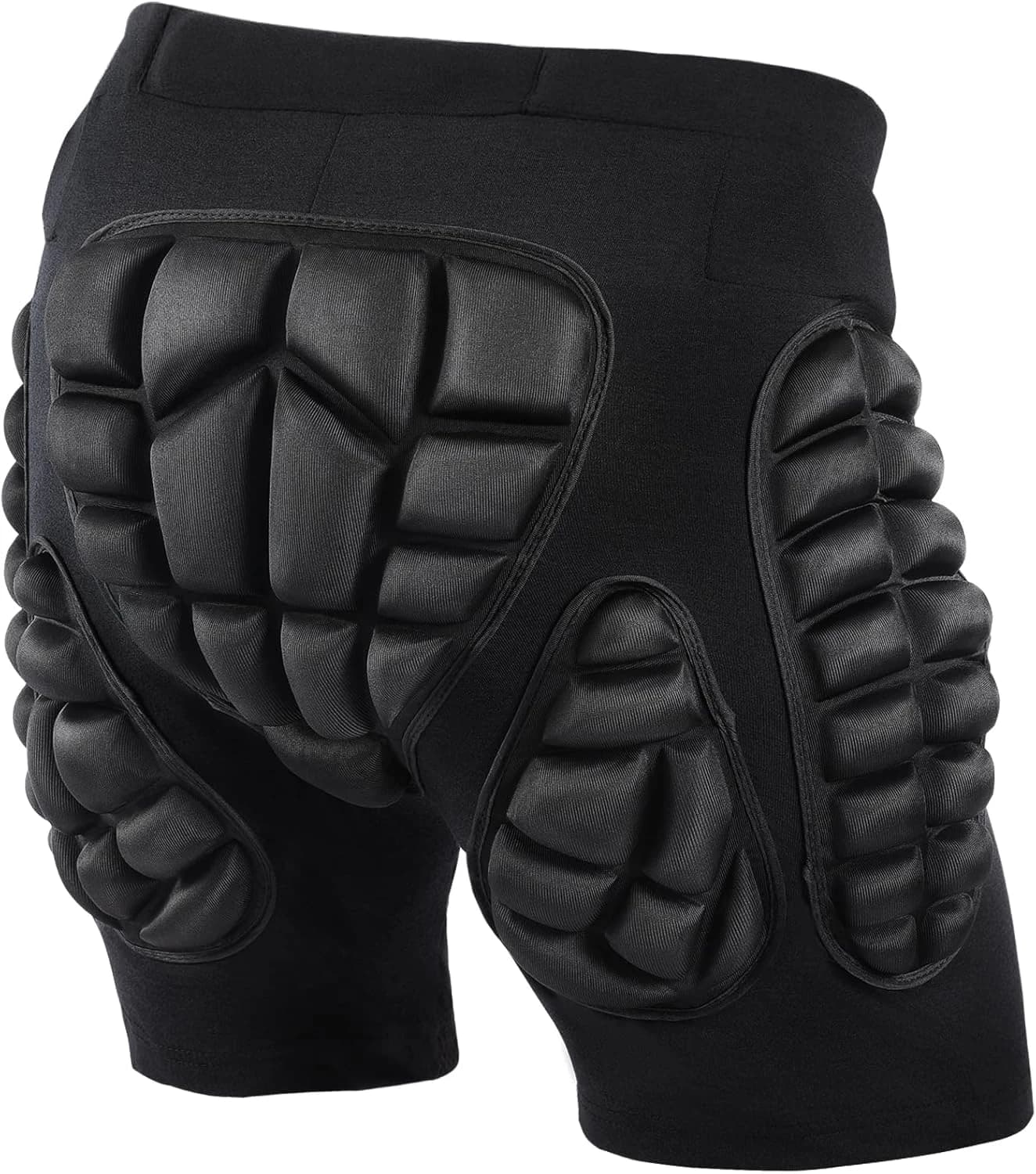 AOOWU Pantalones Cortos Acolchados, Pantalones Cortos de Esquí con Protectores Acolchados 3D EVA, Ajustable Golpe Almohadillas Protectoras Caderas para Patinaje, Snowboard, Patinaje y Equitación(XXL)