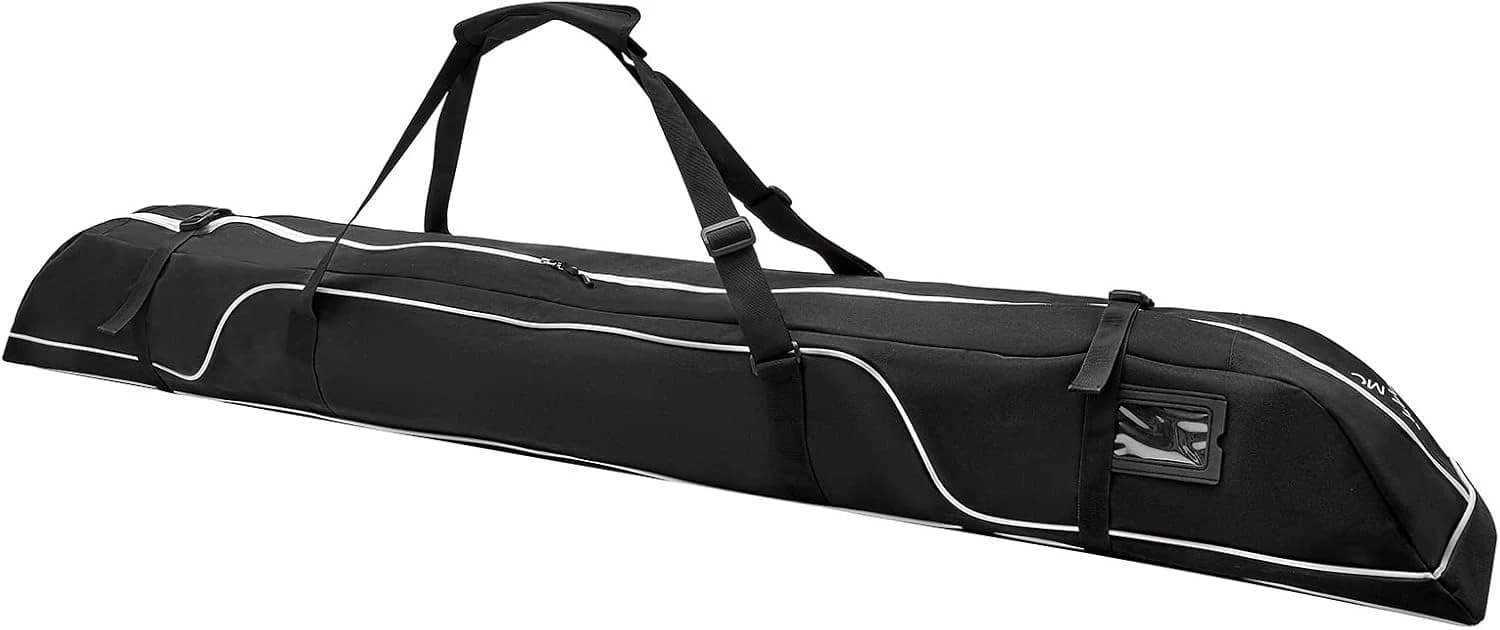 Bolsa de esquí, bolsas de esquí individuales para viajes aéreos, bolsa de esquí con ranura separada para bastón, bolsa de viaje de esquí para equipo de nieve, bastones y accesorios