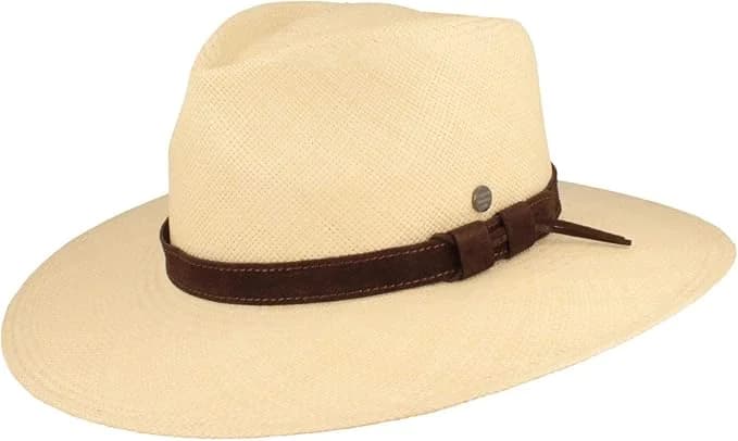 Breiter Sombrero Panamá Original — Paja Toquilla UV 50+