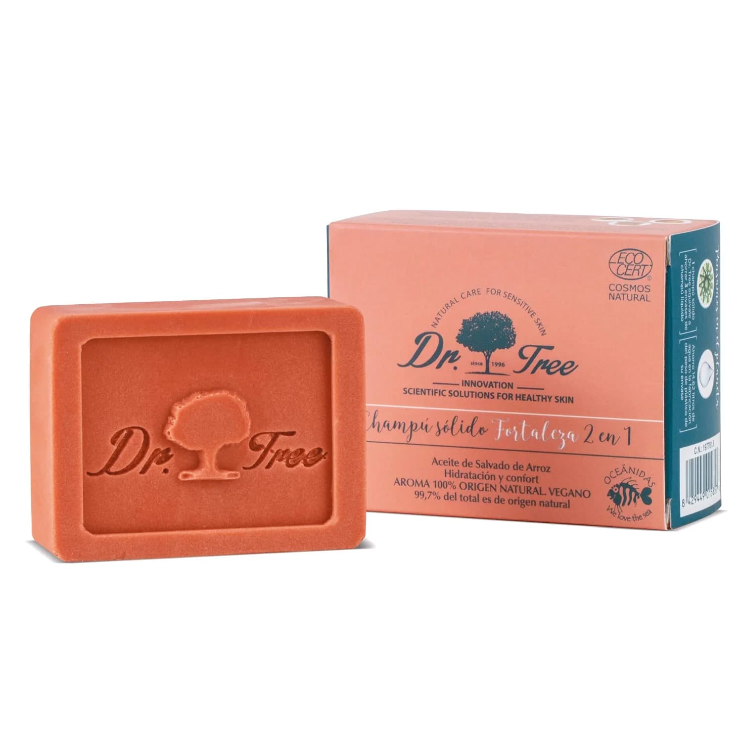 Dr. Tree Champú Sólido 2 en 1 Fortaleza — Champú + Acondicionador