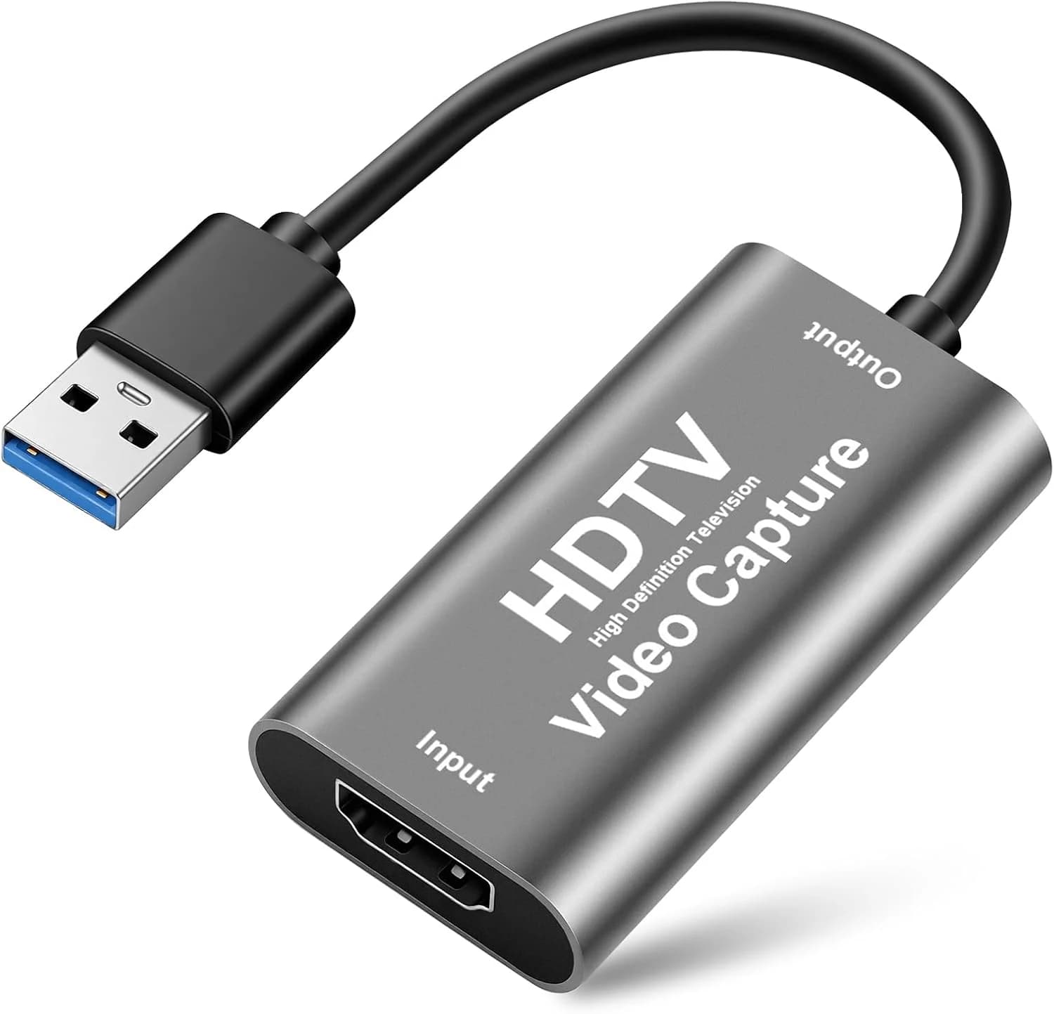 Flintronic Capturadora Video, USB a HDMI, 4K30 Entrada 1080P 60FPS Salida, para Streaming, Grabación de Juegos, Videoconferencia y Transmisión en Vivo