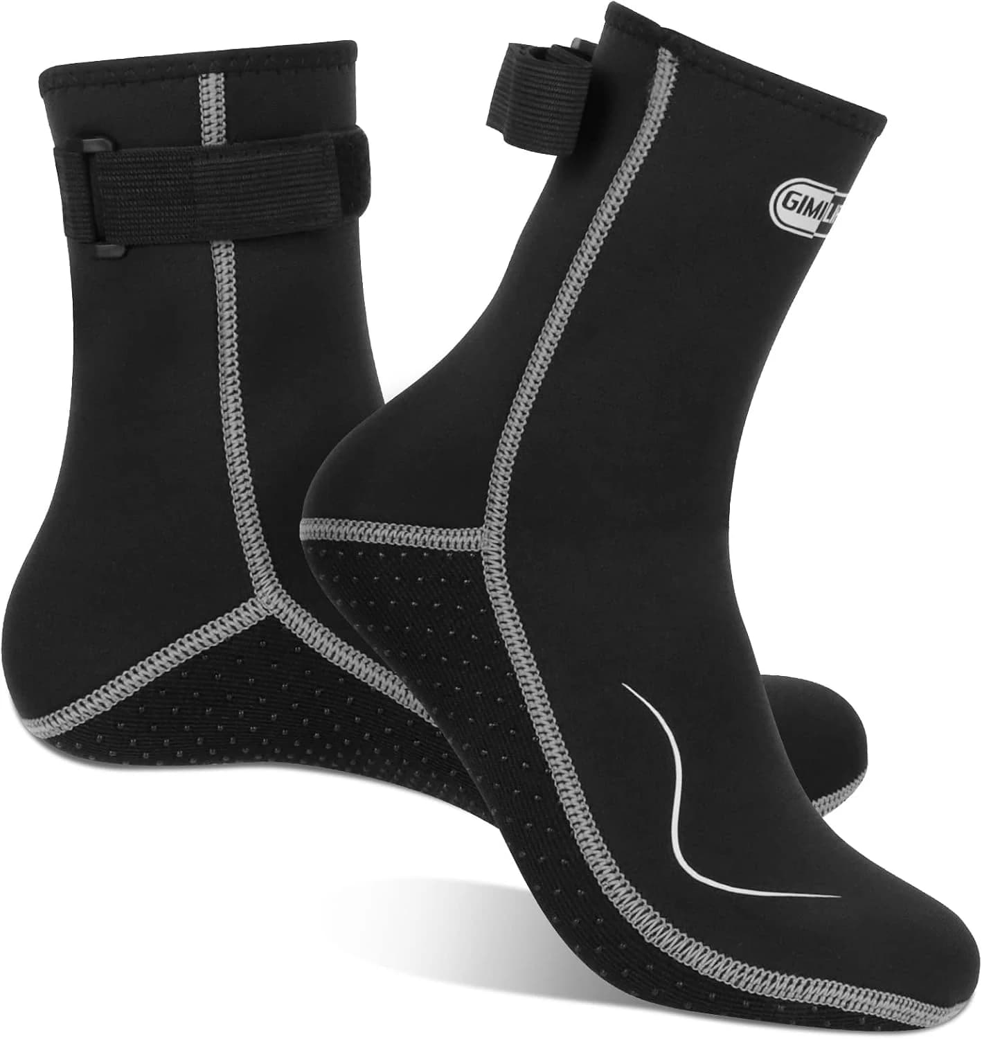 Gimilife Calcetines Neopreno, 3mm Escarpines Calcetines Hombre Mujer, Escarpines Buceo para buceo, snorkel, natación, surf, vela, kayak