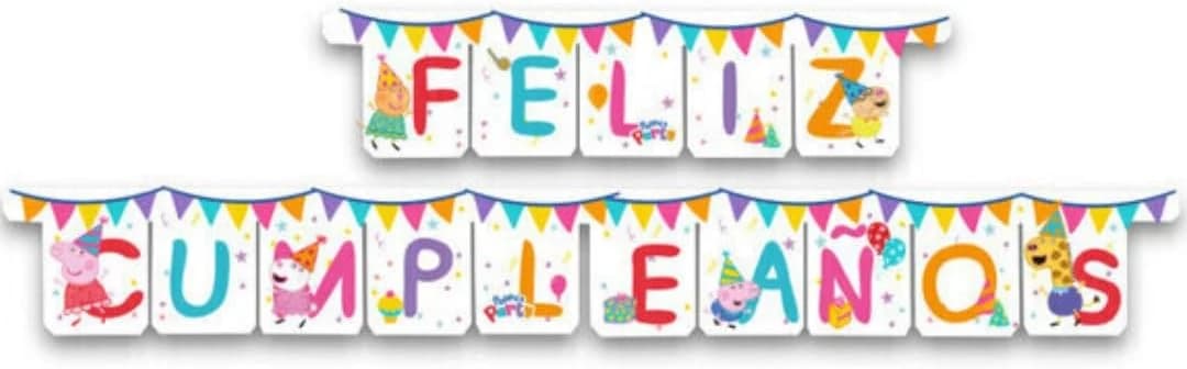 Guirnalda Feliz Cumpleaños Infantil 3 Metros – Decoración Fiesta de Cumpleaños para Niños y Niñas – Pancarta Fiesta Infantil, Happy Birthday Decoración Reutilizable (Rosado)