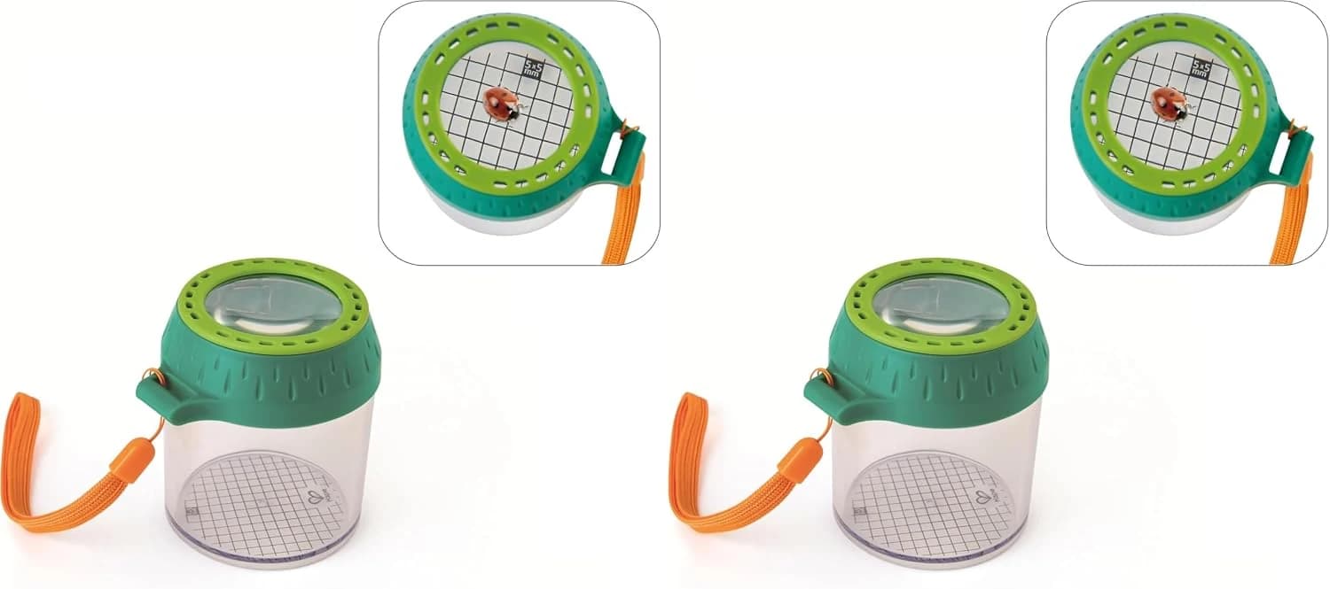 Hape Laboratorio Móvil de Insectos con Lupa, Luz y Ventilación – Centro de Exploración Portátil para Niños de 4+ (Paquete de 2)