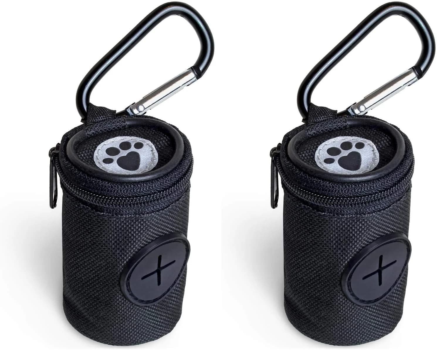 igadgitz home U7168 Dispensador Bolsas Caca Perro — Pack de 2 con Mosquetón