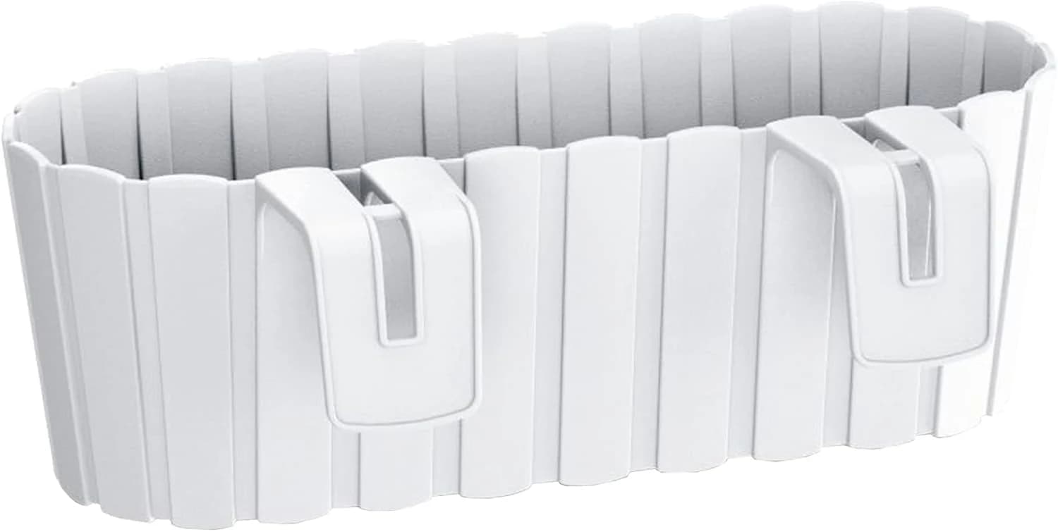 Jardinera para balcón BOARDEE Hook 4,9L., Dimensiones (mm) 383x212x130, Color Blanco