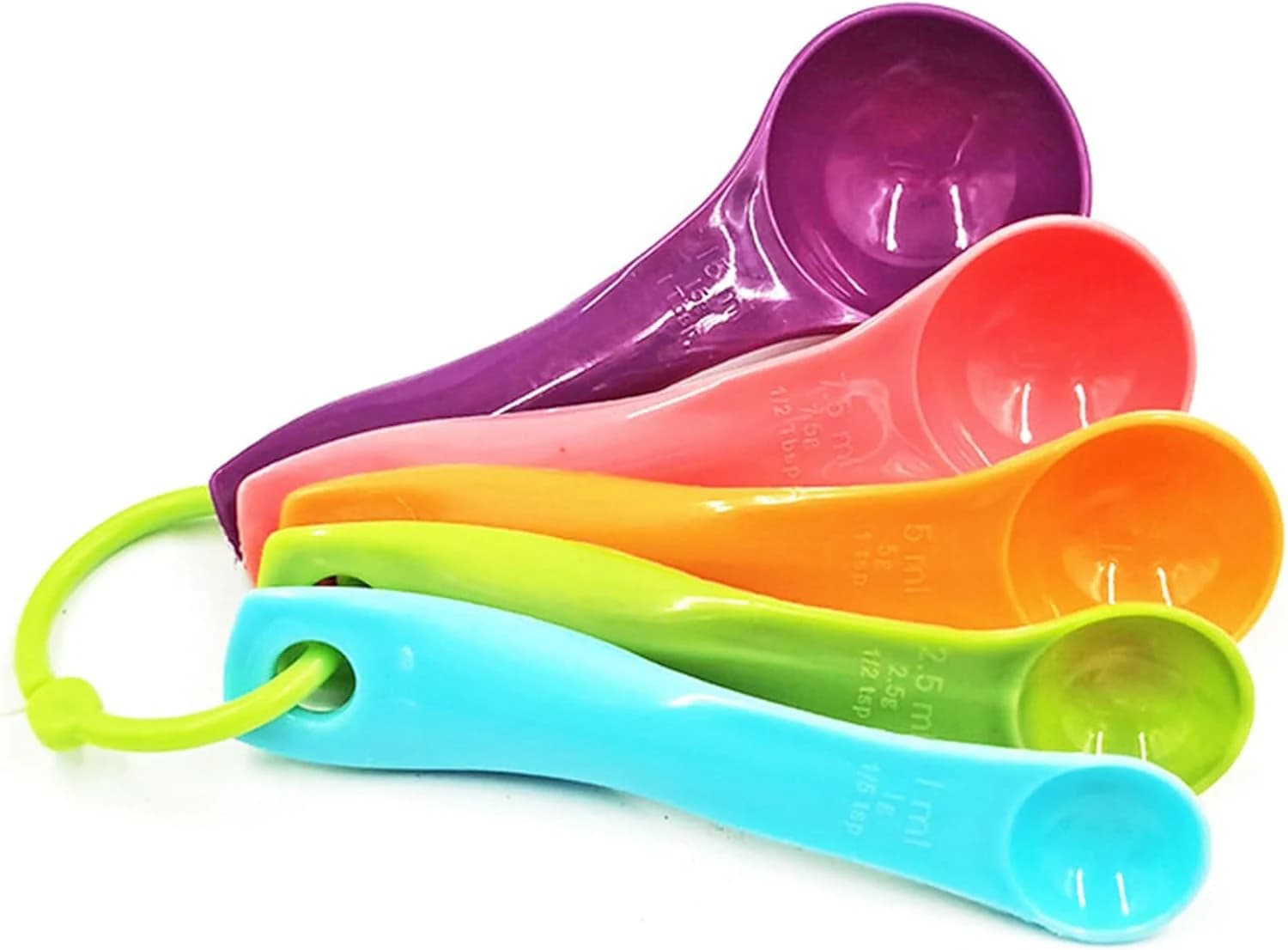 Juego de cucharas medidoras de gramos, coloridas con diferentes capacidades, herramienta para líquidos y sólidos, cuchara dosificadora para horneado