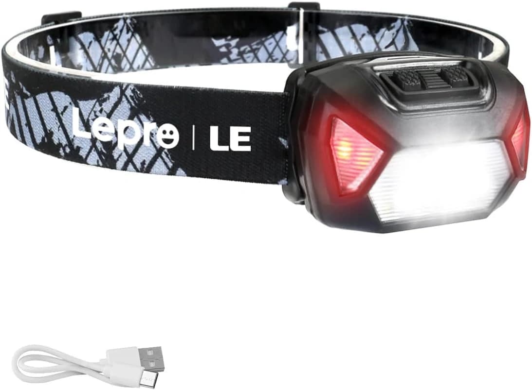 Lepro Linterna Frontal LED Recargable 2000lux