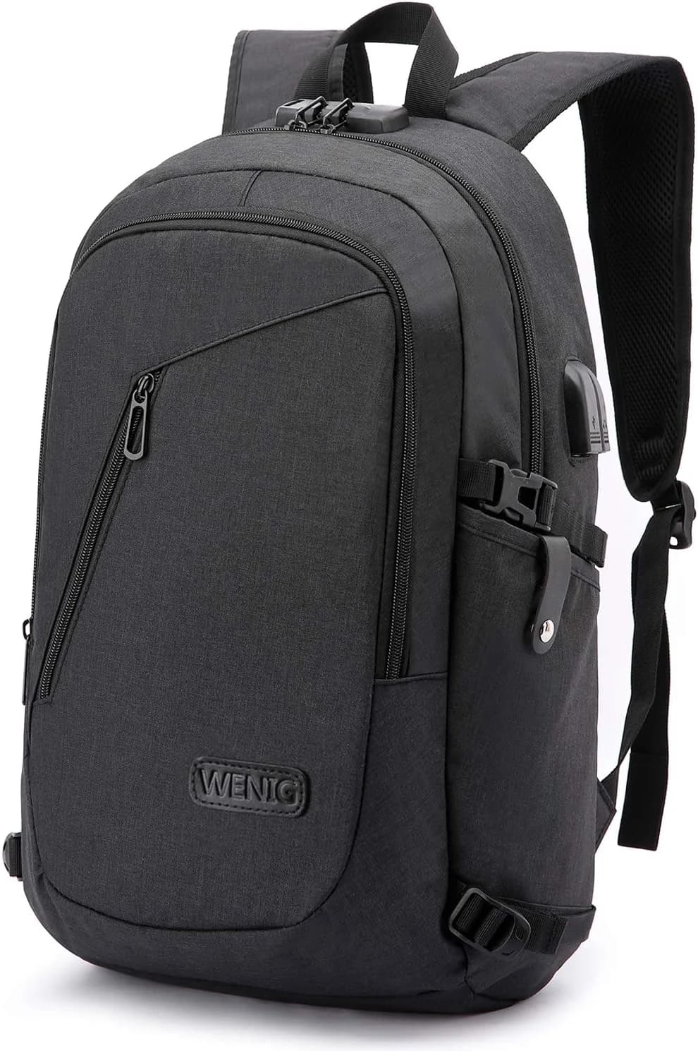 Mochila Hombre Mochila Antirrobo Impermeable,Mochila Ordenador Portatil 15.6 Pulgadas Mochila Portatil con Puerto USB,Mochila Backpack Bolsa para Negocio Trabajo Diario Viaje Escolares,Negro