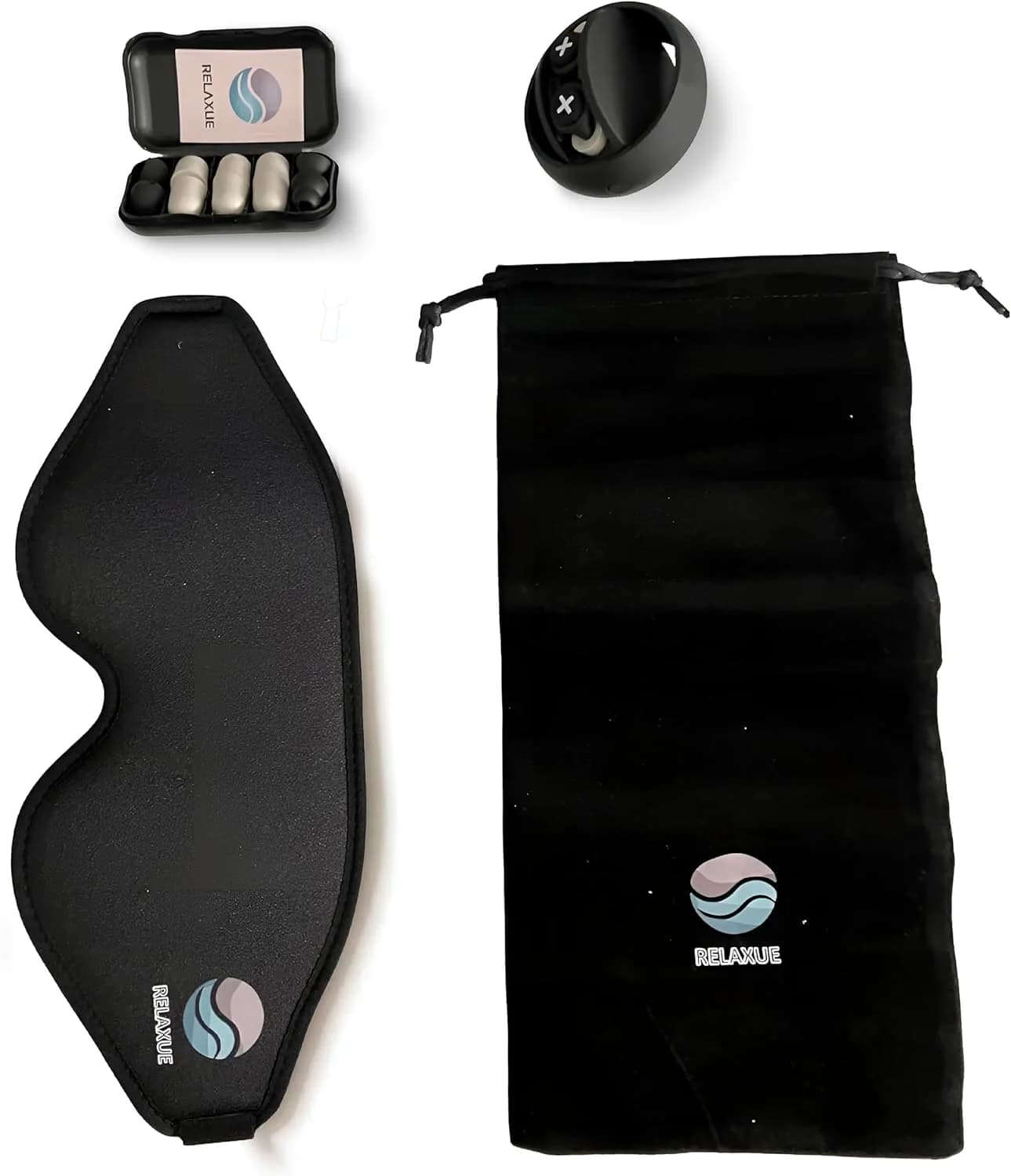 RELAXUE Tapones y Antifaz para Dormir — Kit 3D
