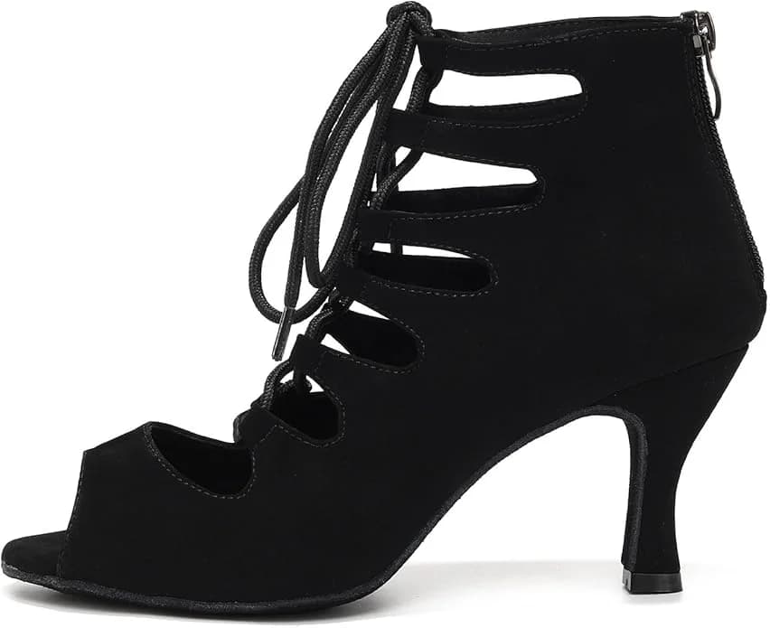 Ruybozry Zapatos de Salsa Bachata para Mujer — Suela Cuero Suave