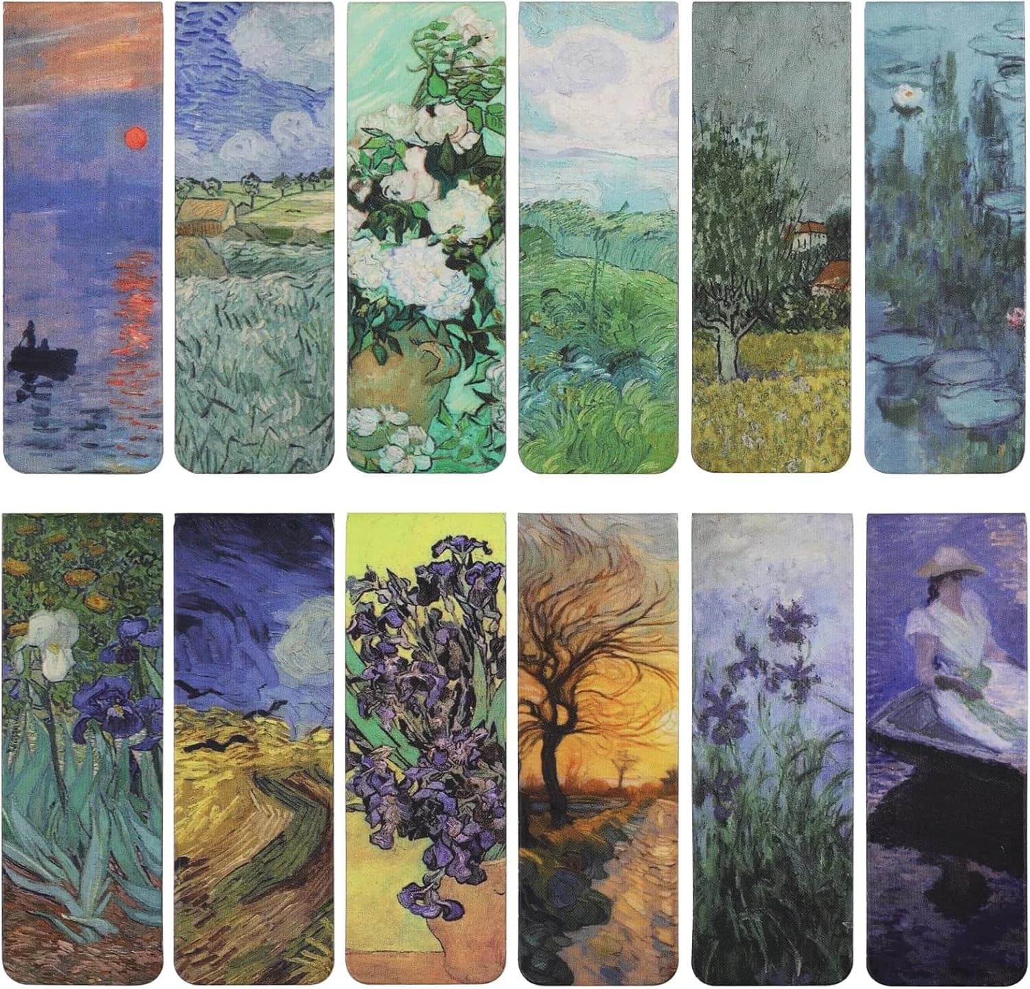 Simpeak Marcadores Magnéticos Artísticos — Pack 12 Van Gogh y Monet