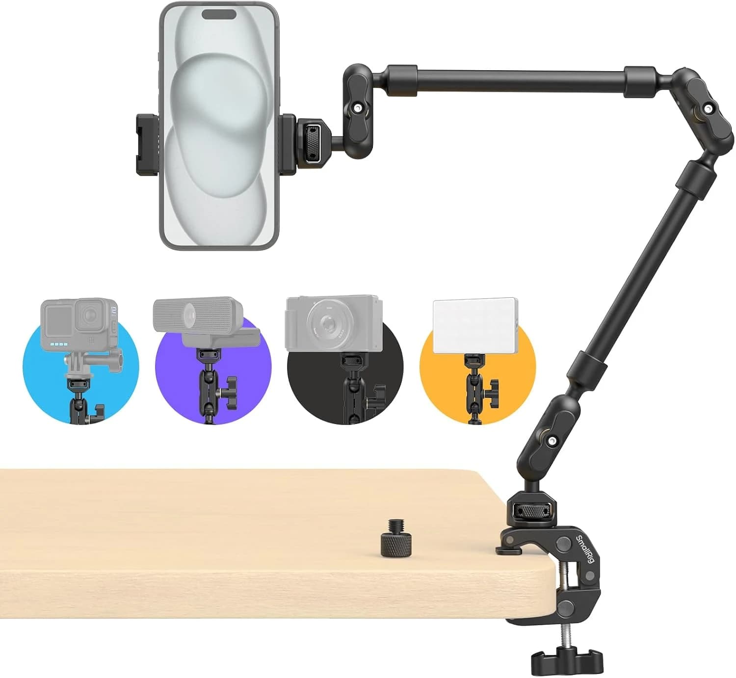 SMALLRIG Brazo mágico de 22" con Abrazadera y Soporte para teléfono - 4766