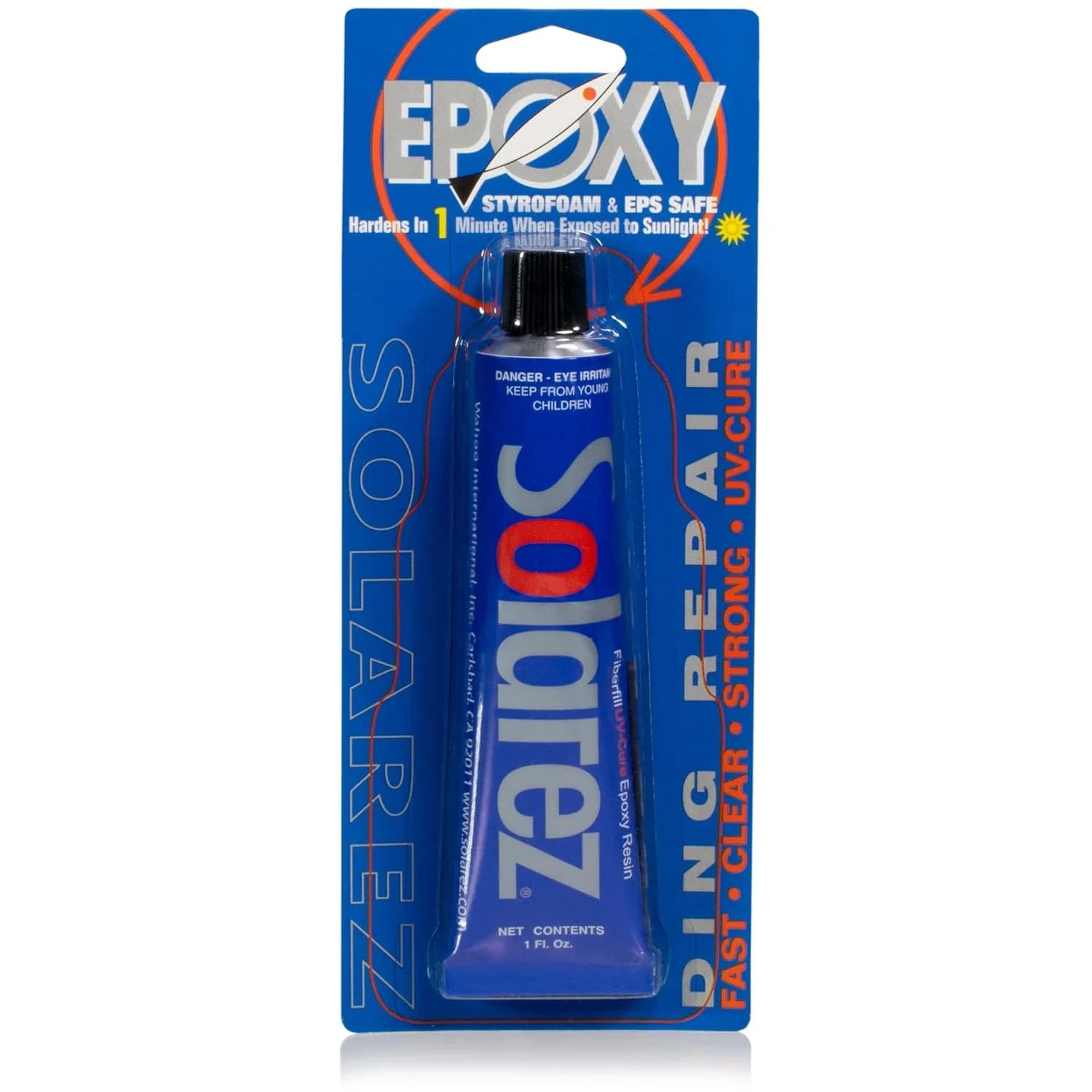 Solarez Kit de reparación de tablas de surf y SUP, resina epoxi, protege contra rayos UV
