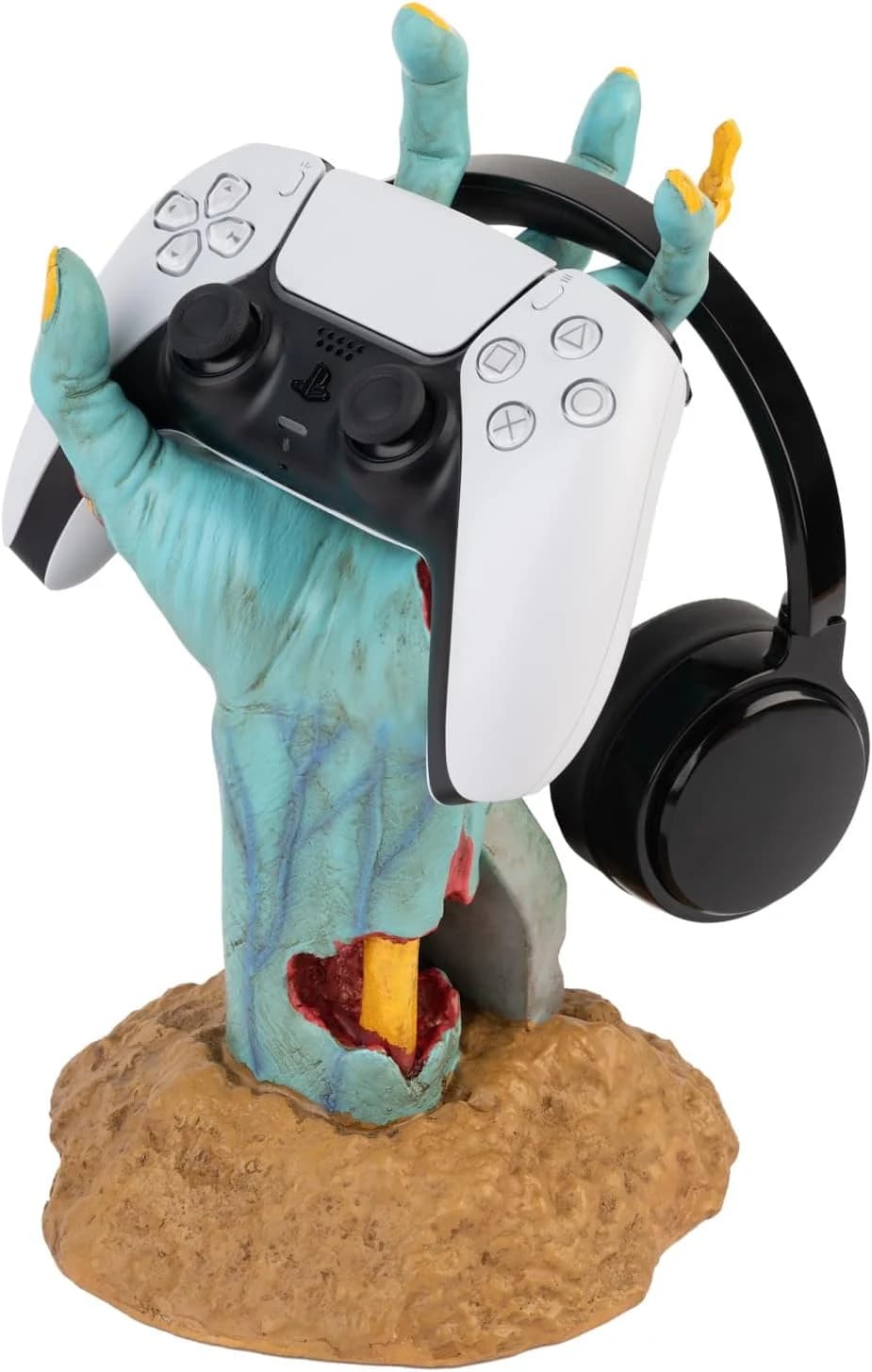 Soporte Auriculares Gaming y Soporte Mando PS5, PS4, Xbox... One More Life : Regalo Gamer │ Sujección Universal de Resina y Base Antideslizante : Accesorios escritorio para Decoracion Set UP