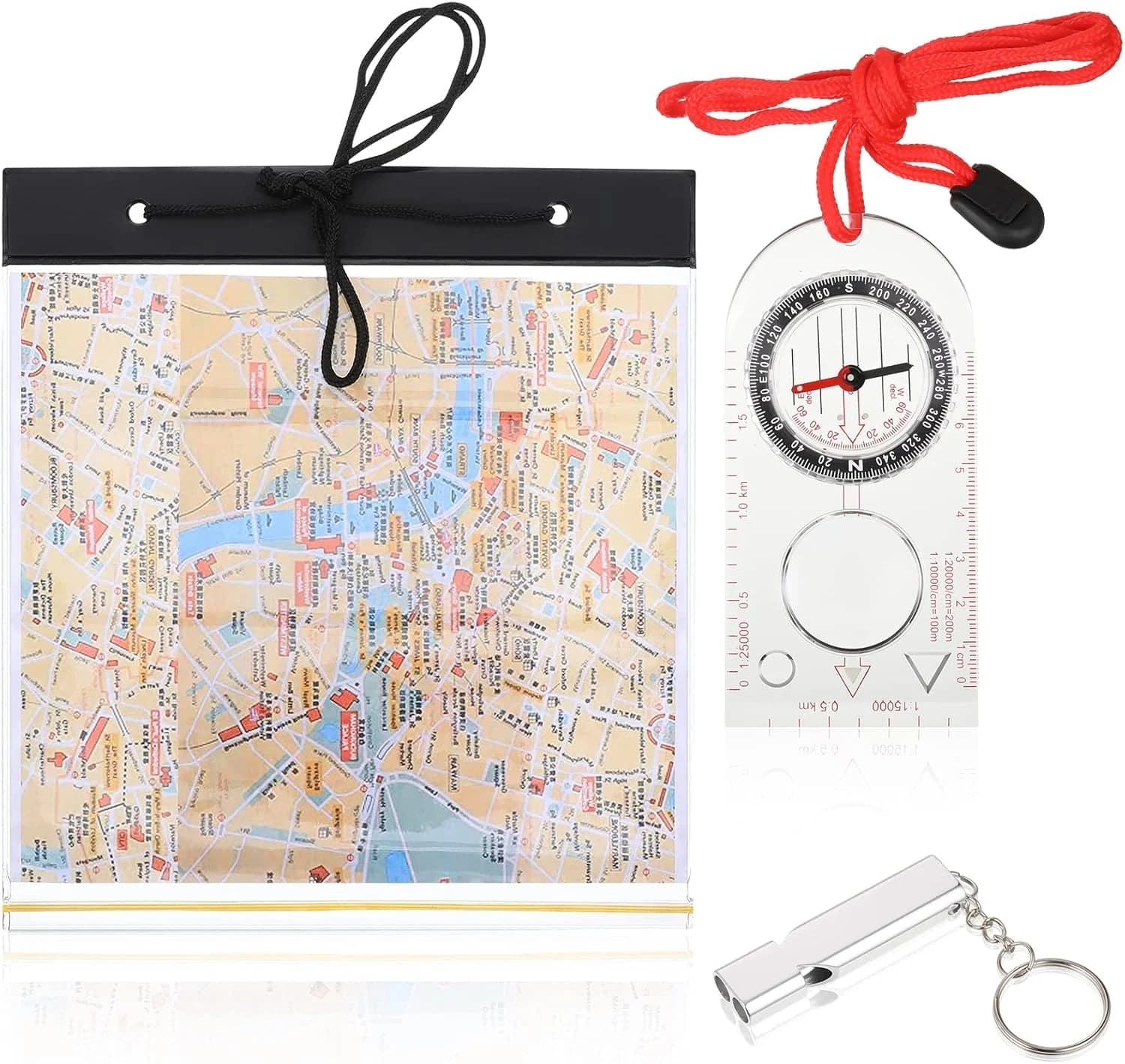 Soporte impermeable para mapa de senderismo, funda de plástico para senderismo, soporte para mapas, impermeable, plegable, A4, 3 unidades, Organizador de bolsas