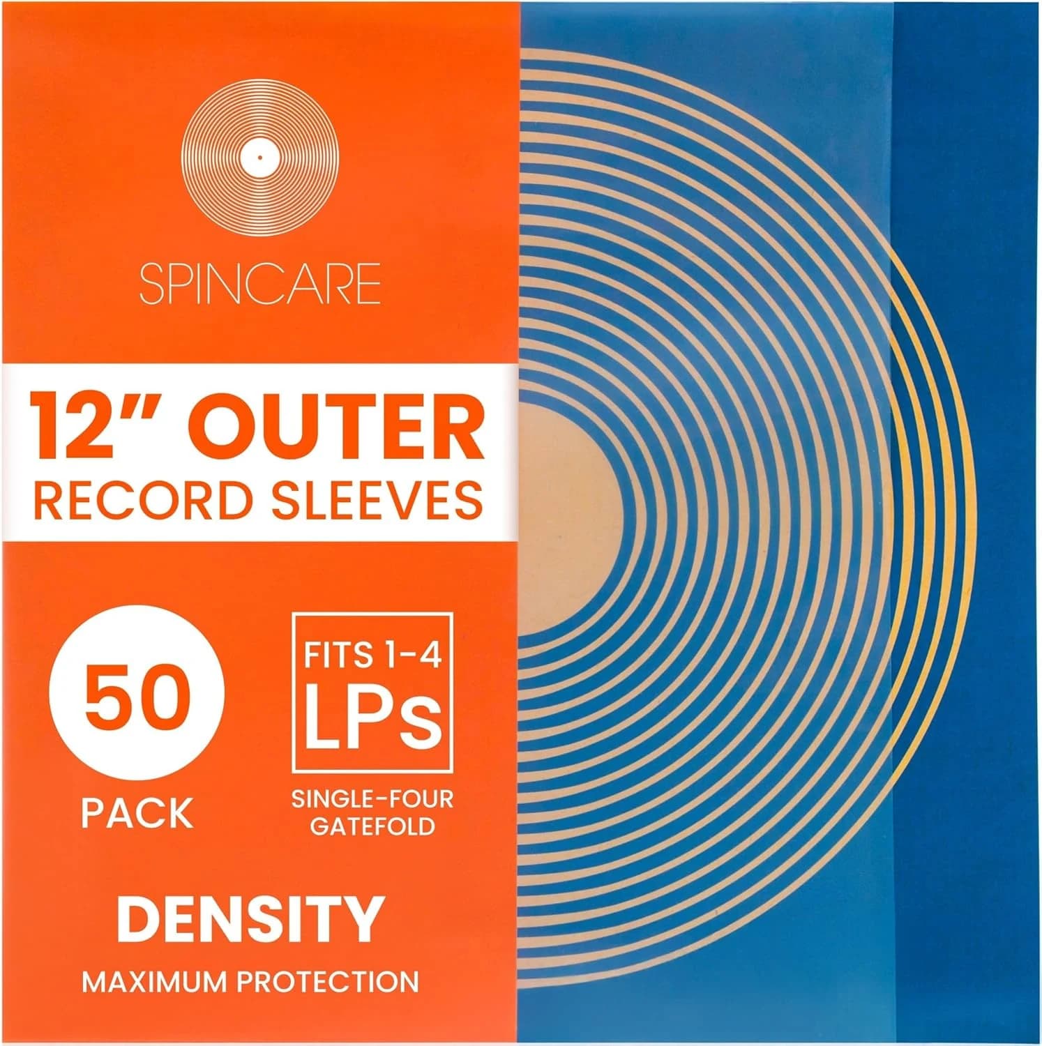 SPINCARE Density 50x Fundas Exteriores para LP de 12" con Protección UV